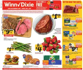 Preview of Winn Dixie weekly ads valid from 01.04.2026