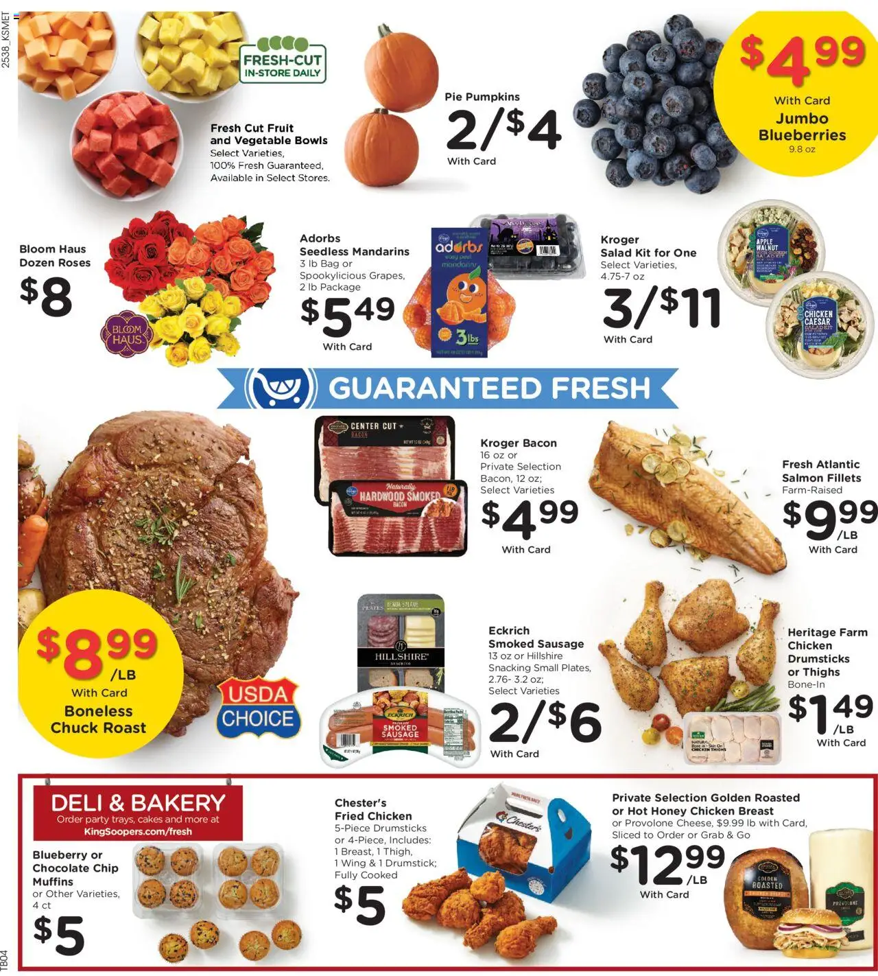 King Soopers Weekly Ad - valid from 22.10.2025 | Page: 13 | Products: Bakery, Mandarins, Sausage, Blueberries