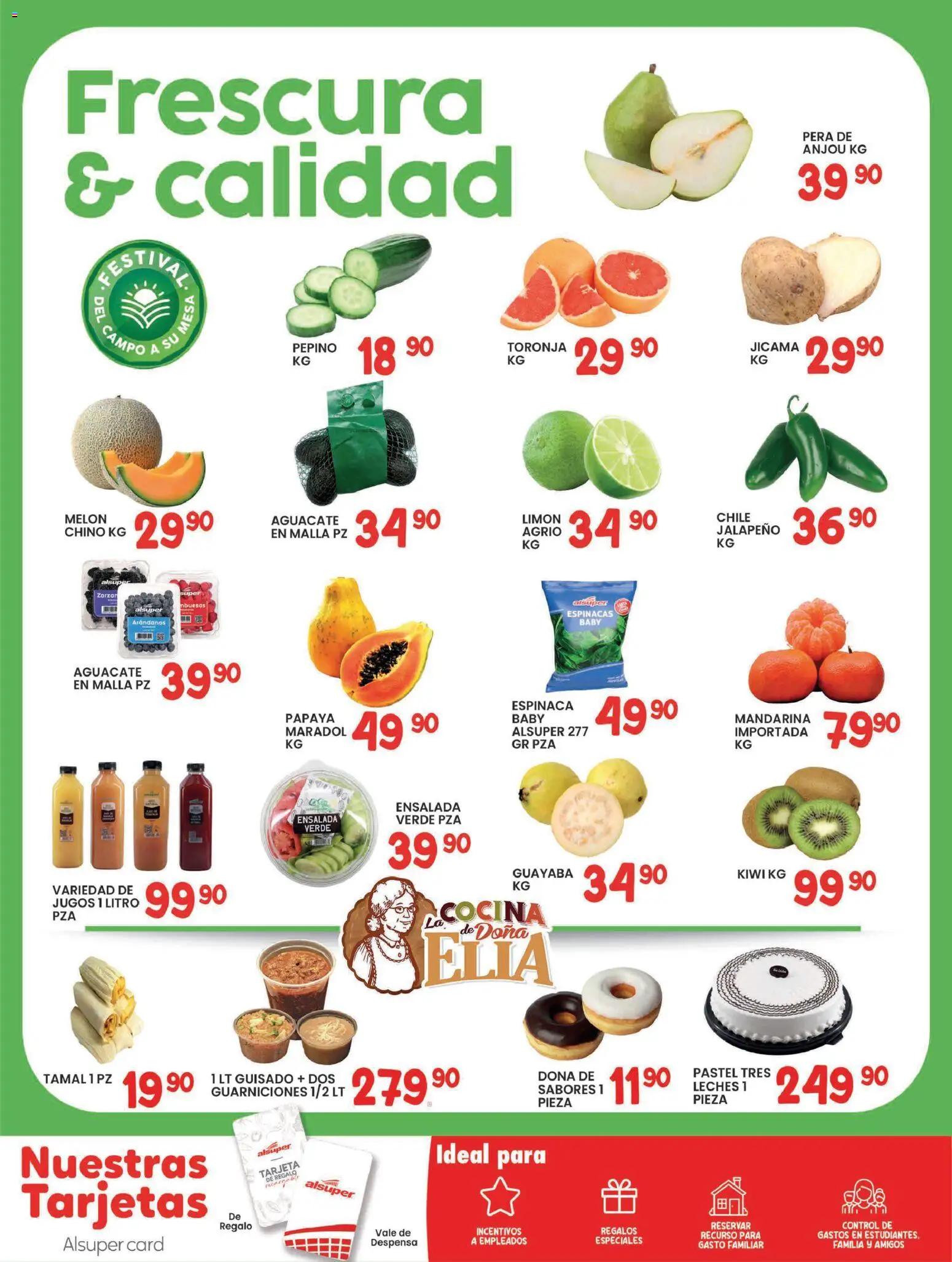 Nuevas ofertas de Alsuper válidas en toda la República Mexicana desde el 20.01.2026. ¡Encuentra las mejores ofertas en Alsuper folleto! | Página: 6 | Productos: Melón, Aguacate, Kiwi, Cocina