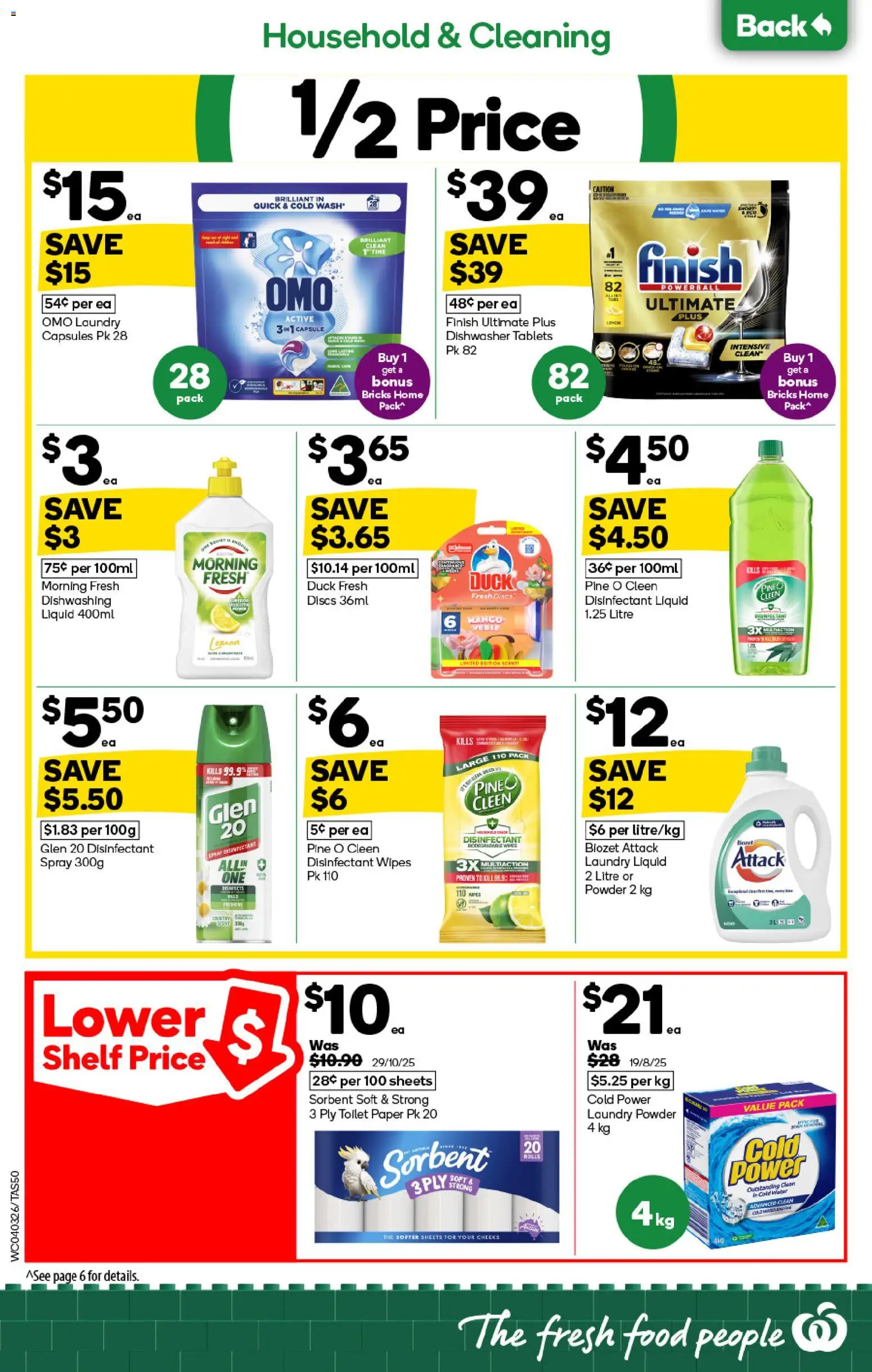 Woolworths catalogue - valid from 04.03.2026 | Page: 50 | Products: Shelf, Powder, Duck, Dishwasher