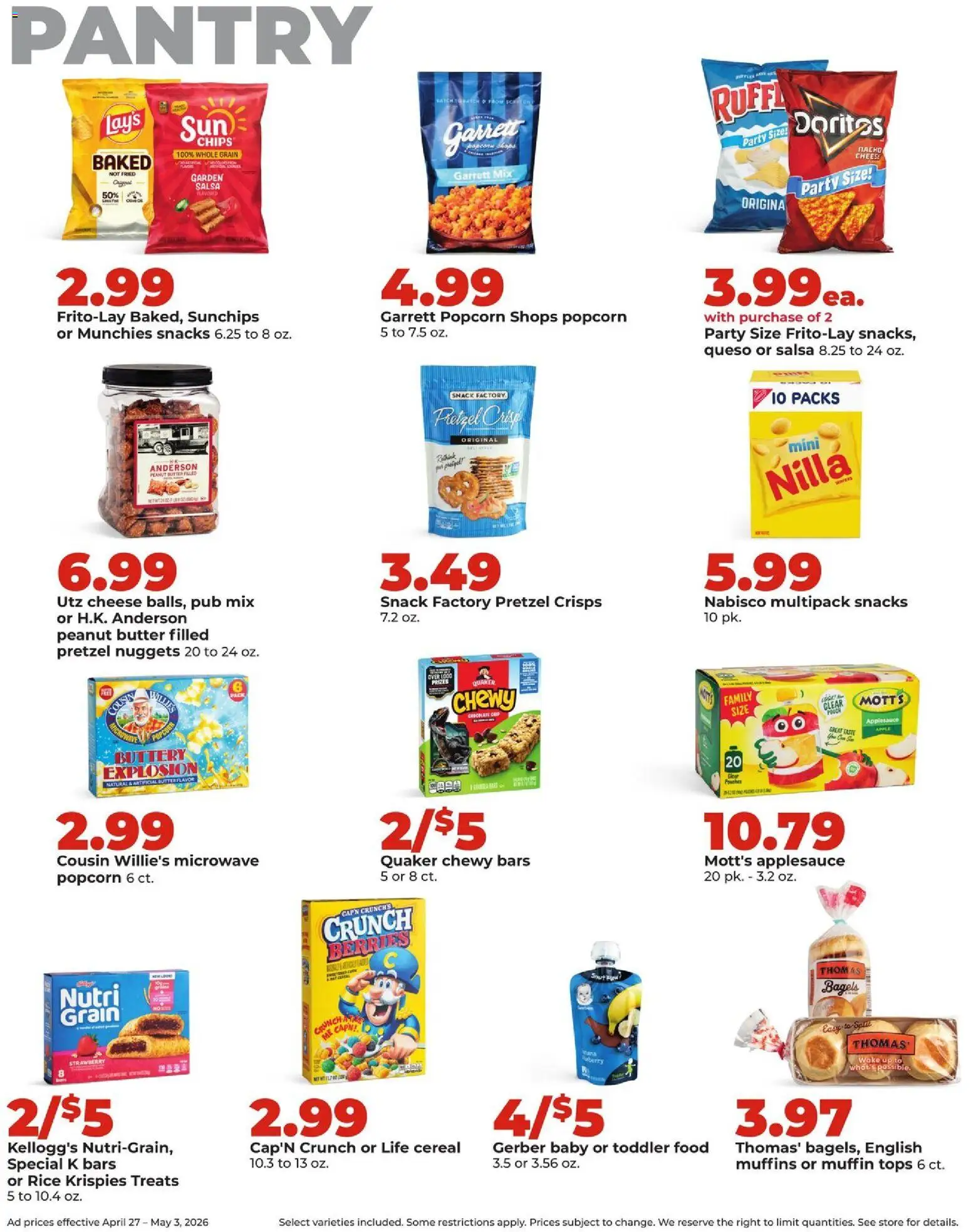 HyVee Weekly Ad - valid from 27.04.2026 | Page: 21 | Products: Cheese, Chocolate, Rice, Muffin