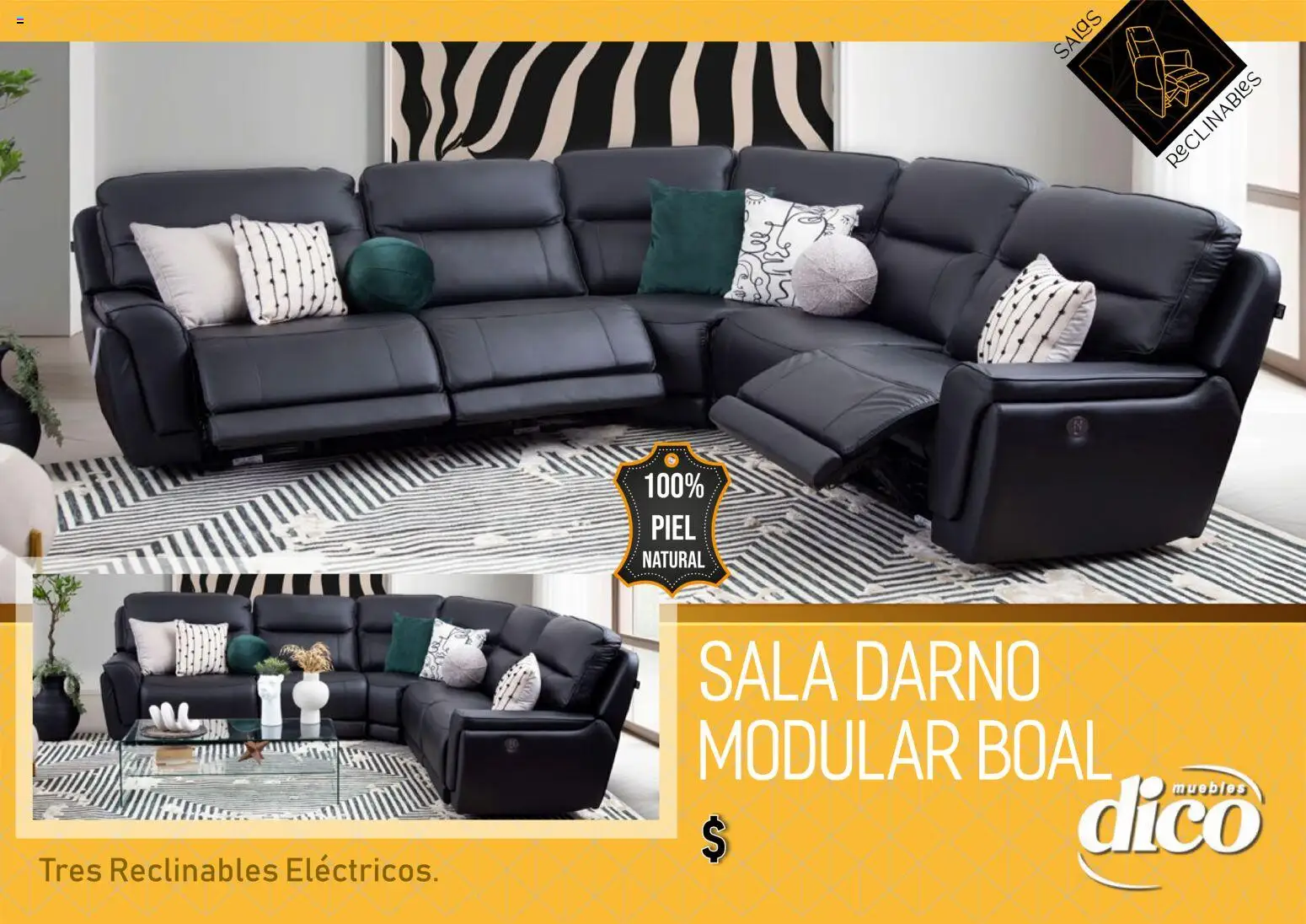 Nuevas ofertas de Muebles Dico válidas en toda la República Mexicana desde el 01.01.2026. ¡Encuentra las mejores ofertas en Muebles Dico catálogo Salas reclinables! | Página: 6 | Productos: Sofá