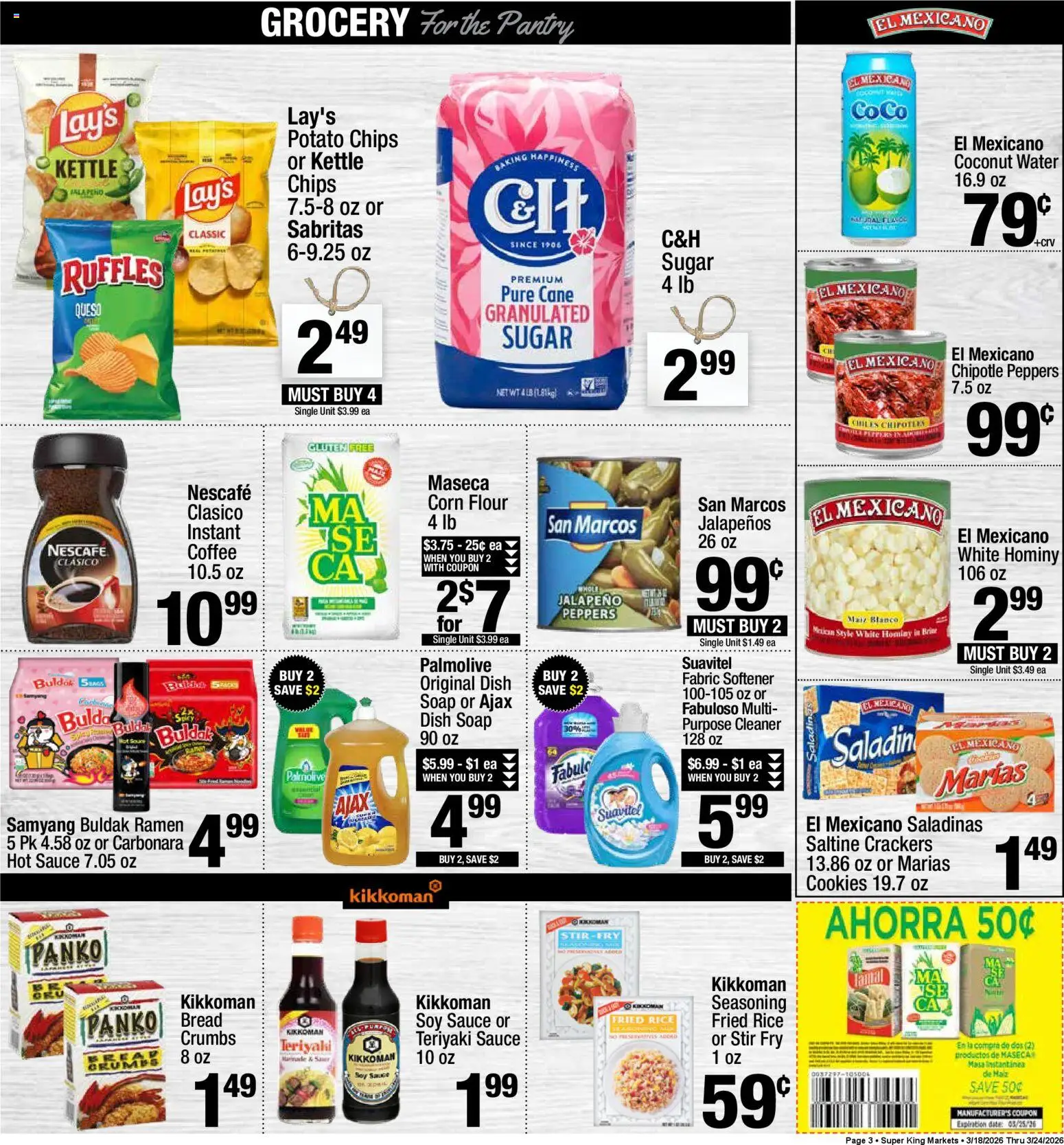 Super King - Weekly Ad - valid from 25.03.2026 | Page: 3 | Products: Corn, Water, Sauce, Date