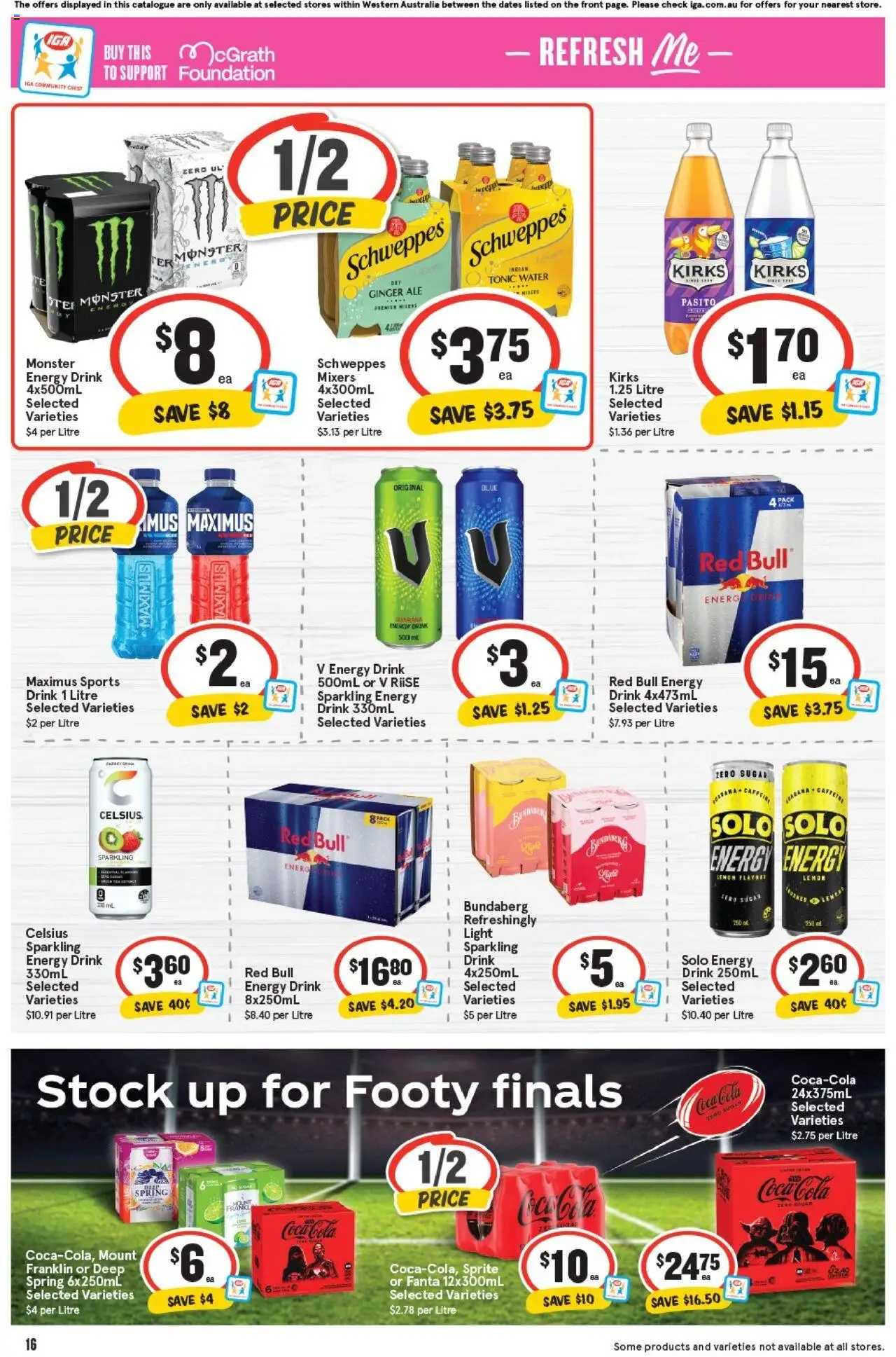 IGA catalogue - valid from 17.09.2025 | Page: 19 | Products: Light, Energy drink, Water, Sugar