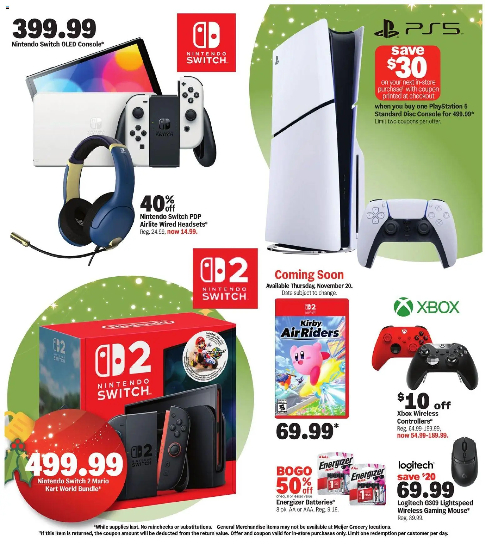 Meijer Celebrate With Savings - valid from 12.11.2025 | Page: 6 | Products: Date, Playstation, Xbox, Nintendo