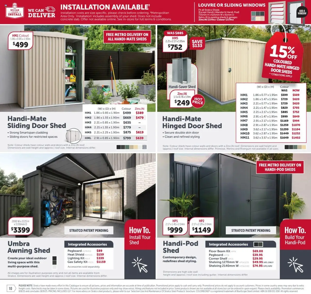 Stratco catalogue - valid from 08.08.2025 | Page: 10 | Products: Shelf, Window, Accessories, Multipurpose