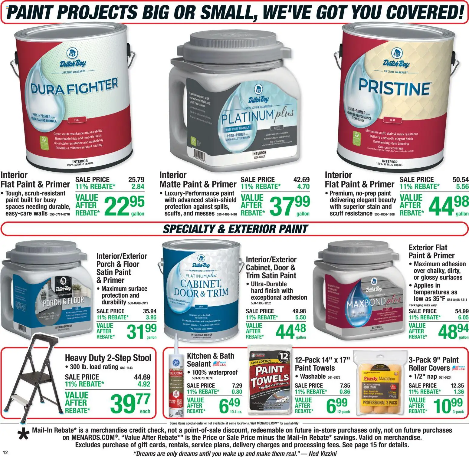 Menards Weekly Ad - valid from 30.04.2026 | Page: 14 | Products: Acrylic, Brush, Coat, Water