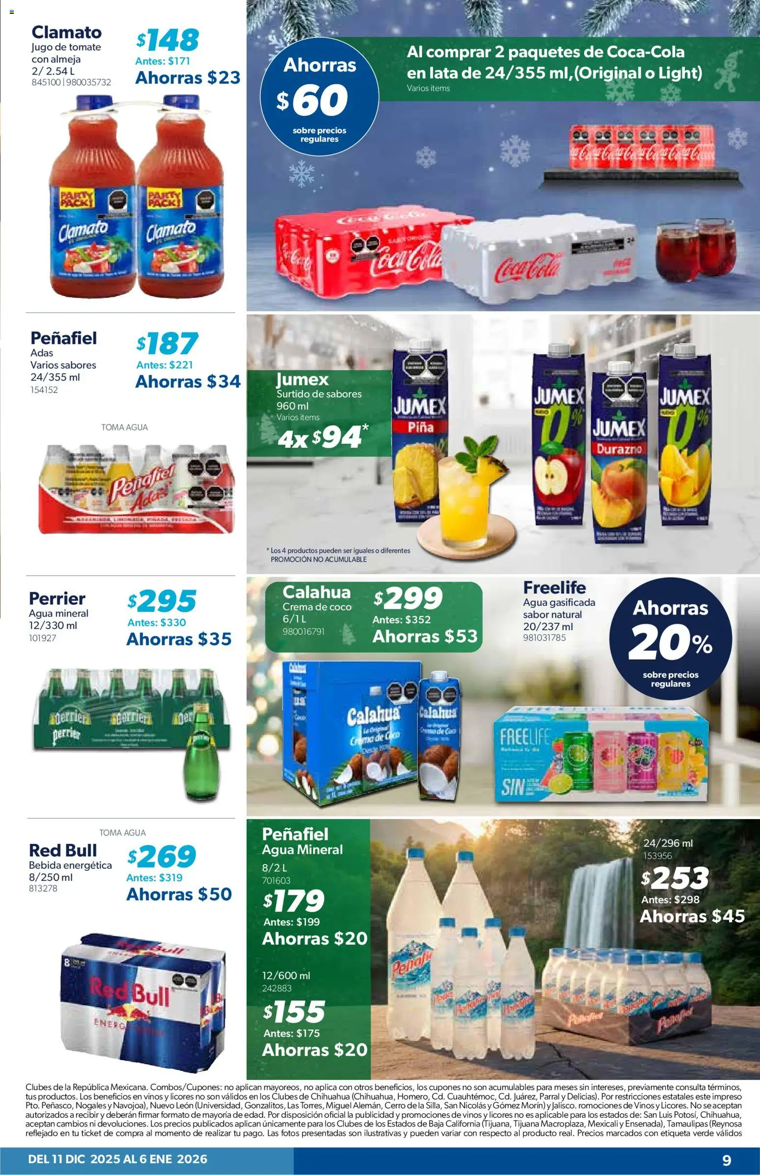 Nuevas ofertas de Sam's Club válidas en toda la República Mexicana desde el 11.12.2025. ¡Encuentra las mejores ofertas en Sam's Club catálogo Frontera! | Página: 8 | Productos: Durazno, Crema, Agua, Jugo