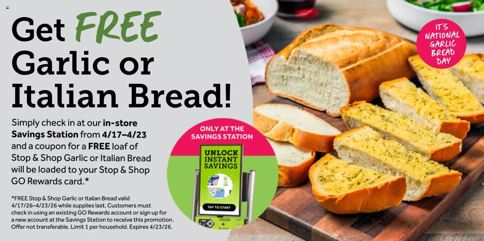 Stop & Shop Weekly Ad - valid from 17.04.2026 | Page: 3 | Products: Bread, Garlic