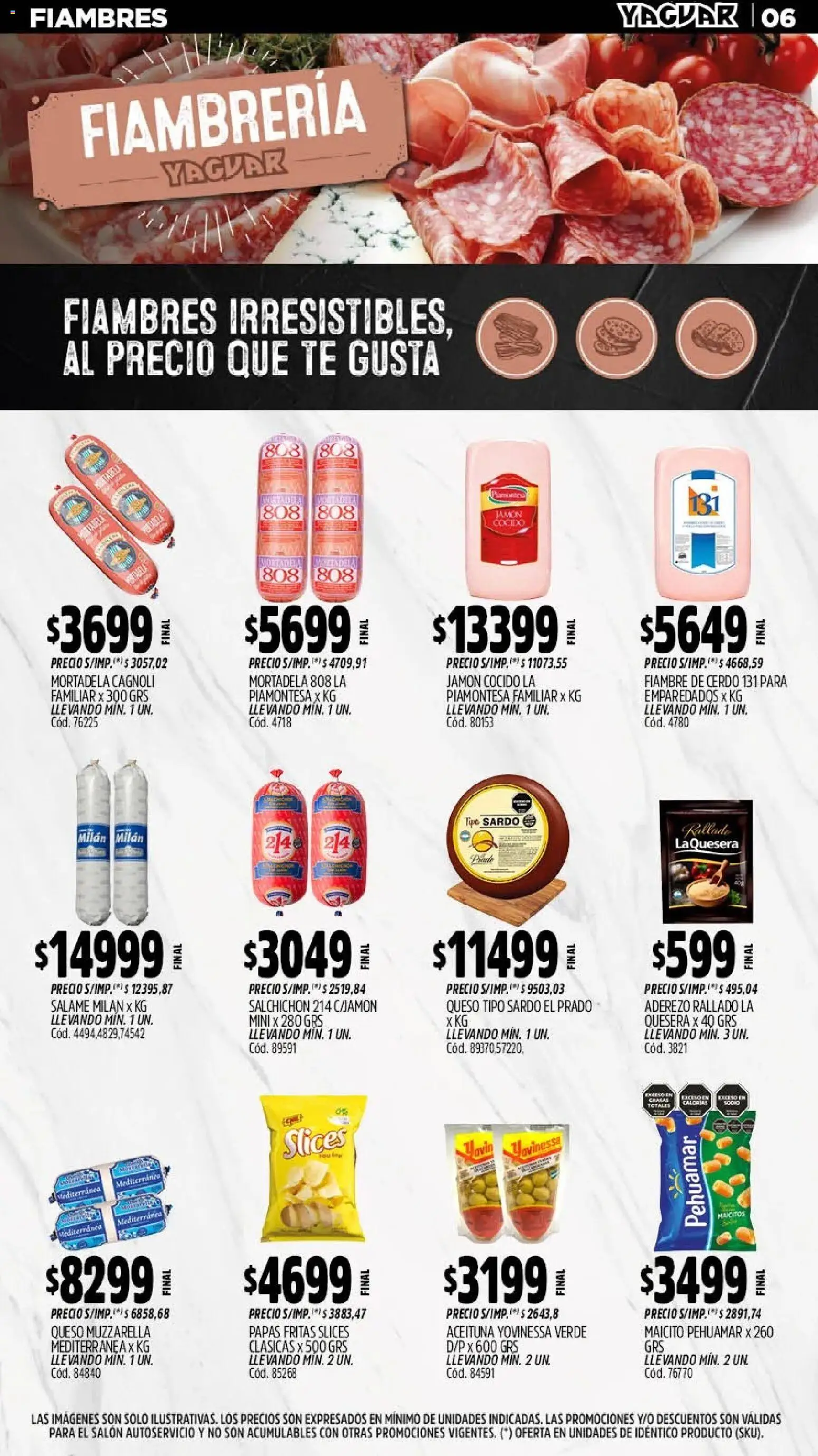 Yaguar - Oferta Semanal Buenos Aires │ válido desde el 20.04.2026 | Página: 7 | Productos: Mortadela, Queso, Jamón, Cerdo