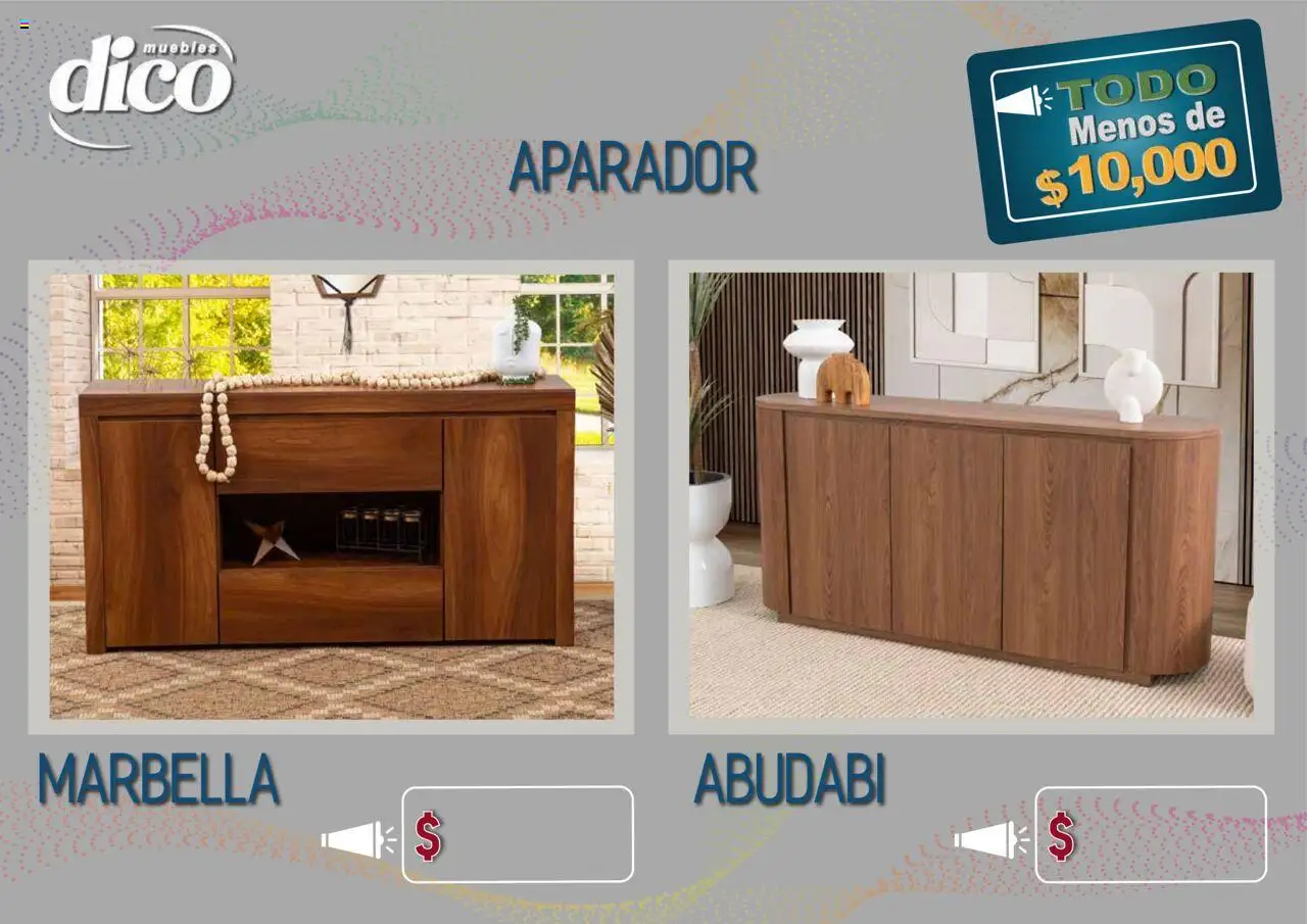 Nuevas ofertas de Muebles Dico válidas en toda la República Mexicana desde el 15.10.2025. ¡Encuentra las mejores ofertas en Muebles Dico - Catálogo TODO menos de 10000! | Página: 40 | Productos: Aparador