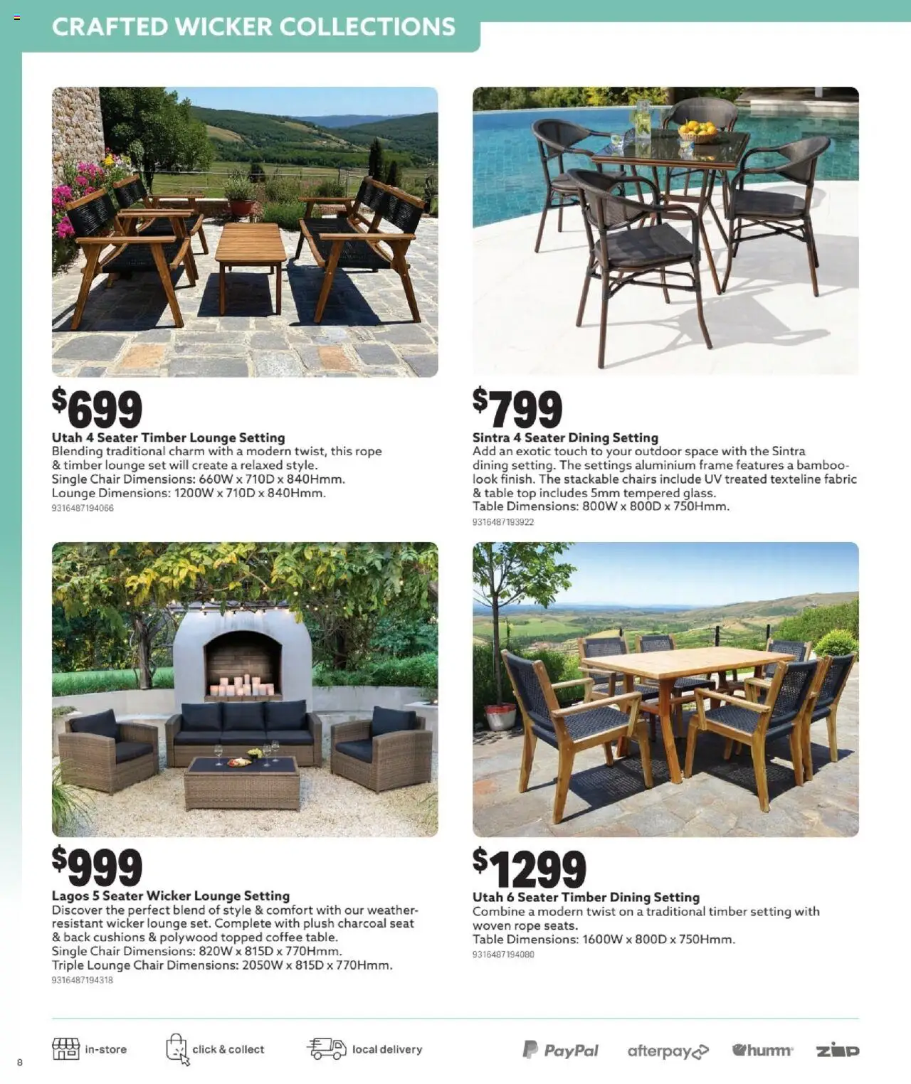 Mitre 10 catalogue - valid from 03.09.2025 | Page: 8 | Products: Table, Chair, Coffee