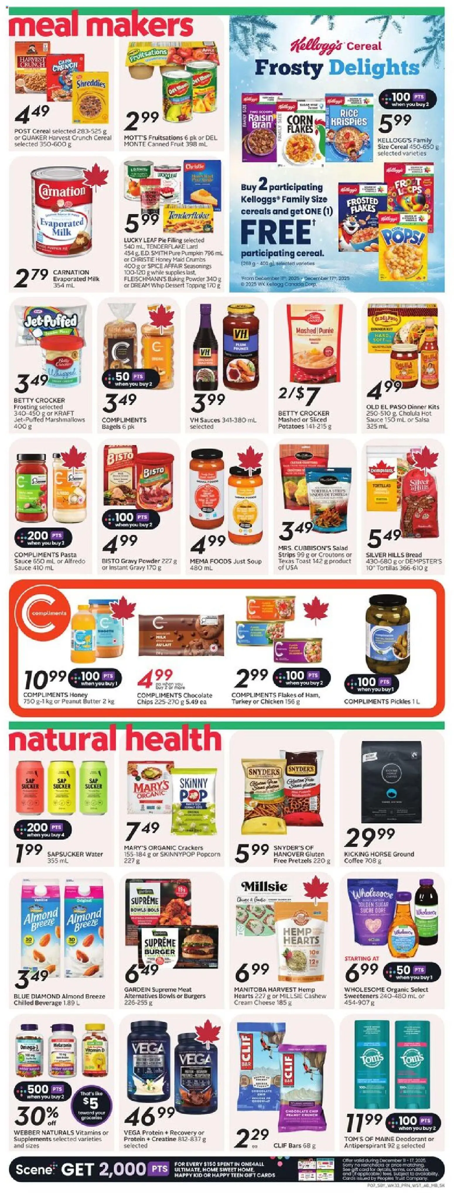 Safeway flyer valid from 11.12.2025 | Page: 10 | Products: Rice, Pasta, Mouse, Butter