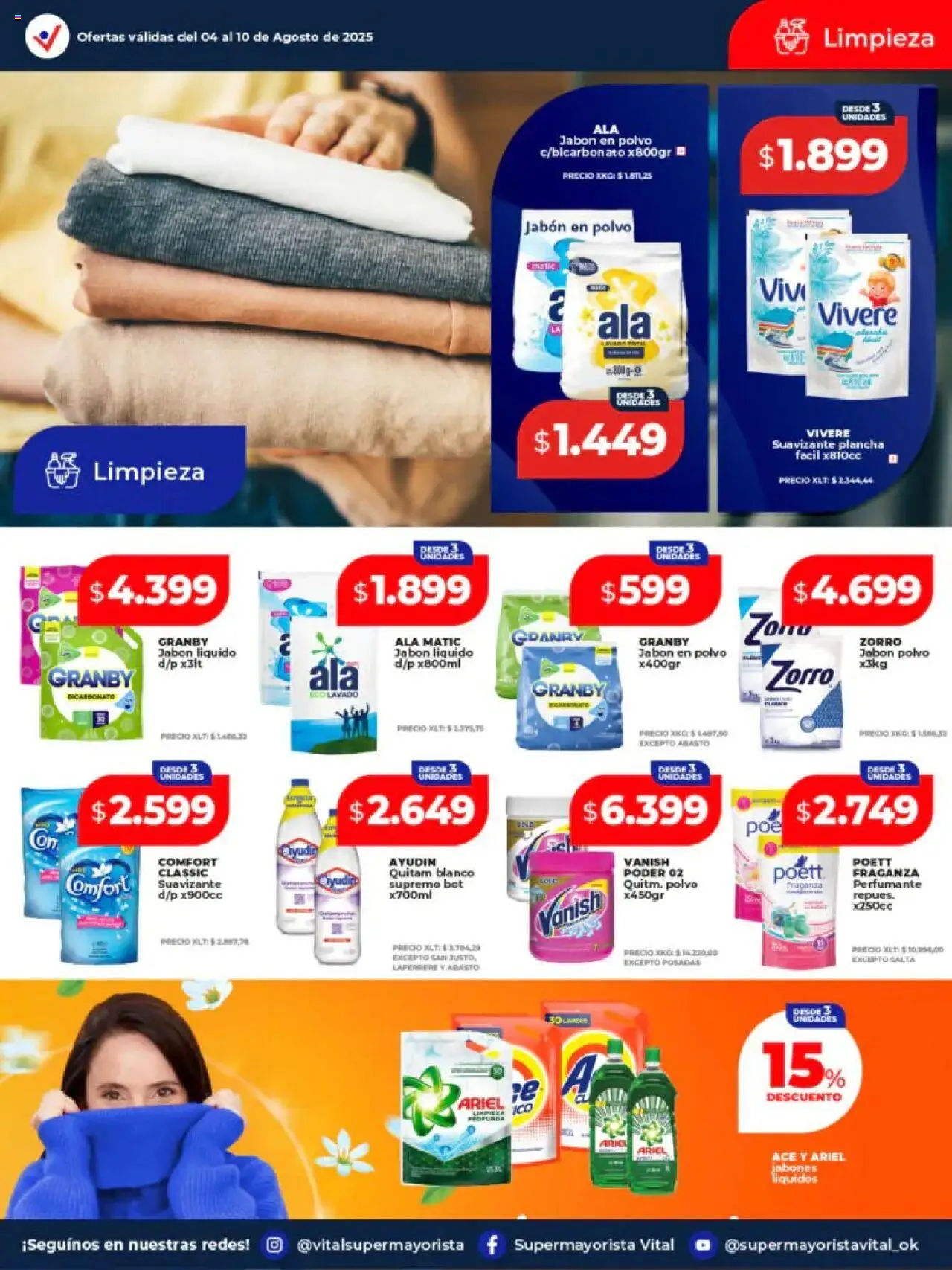 Vital - Ofertas │ válido desde el 04.08.2025 | Página: 8 | Productos: Polvo, Jabón, Jabón en polvo, Suavizante