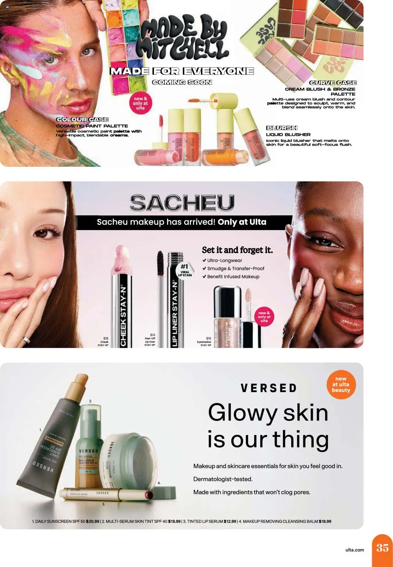 Ulta Beauty Weekly Ad - valid from 03.08.2025 | Page: 35 | Products: Blush, Eyeshadow, Lip Liner, Case