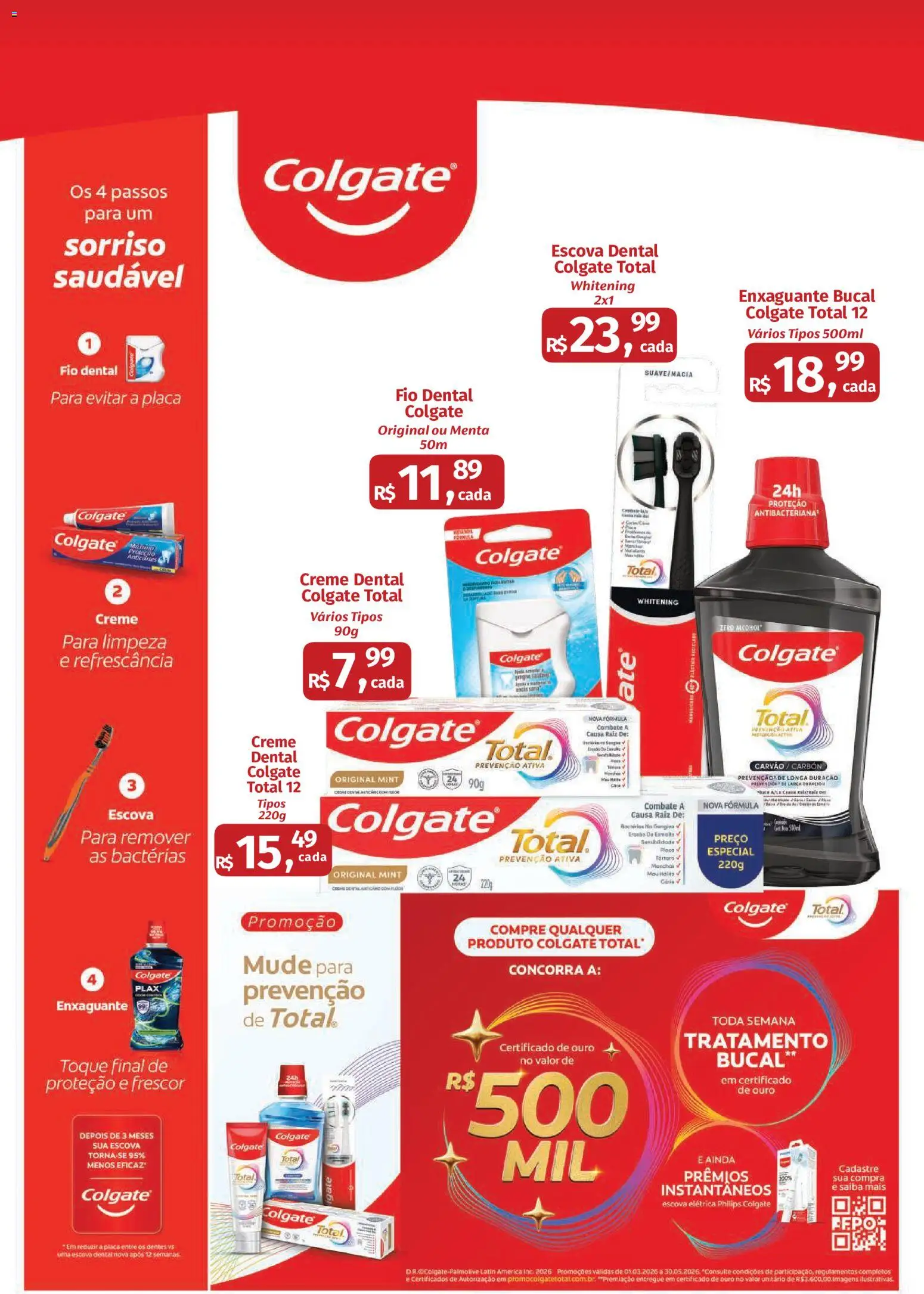 Mateus Folheto - válido de 02.03.2026 | Página: 3 | Produtos: Escova, Enxaguante bucal, Creme, Creme dental