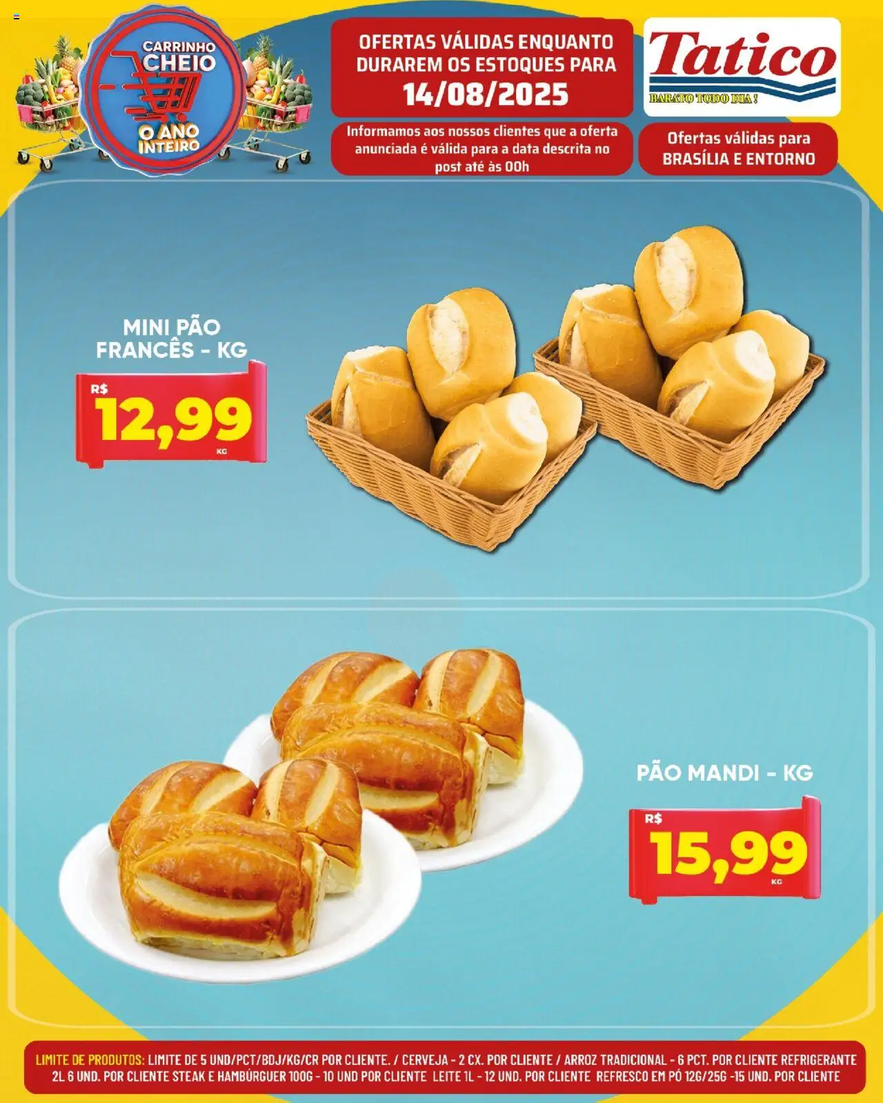 Tatico Folheto - válido de 15.08.2025 | Página: 37 | Produtos: Pão, Carrinho, Arroz, Pão francês