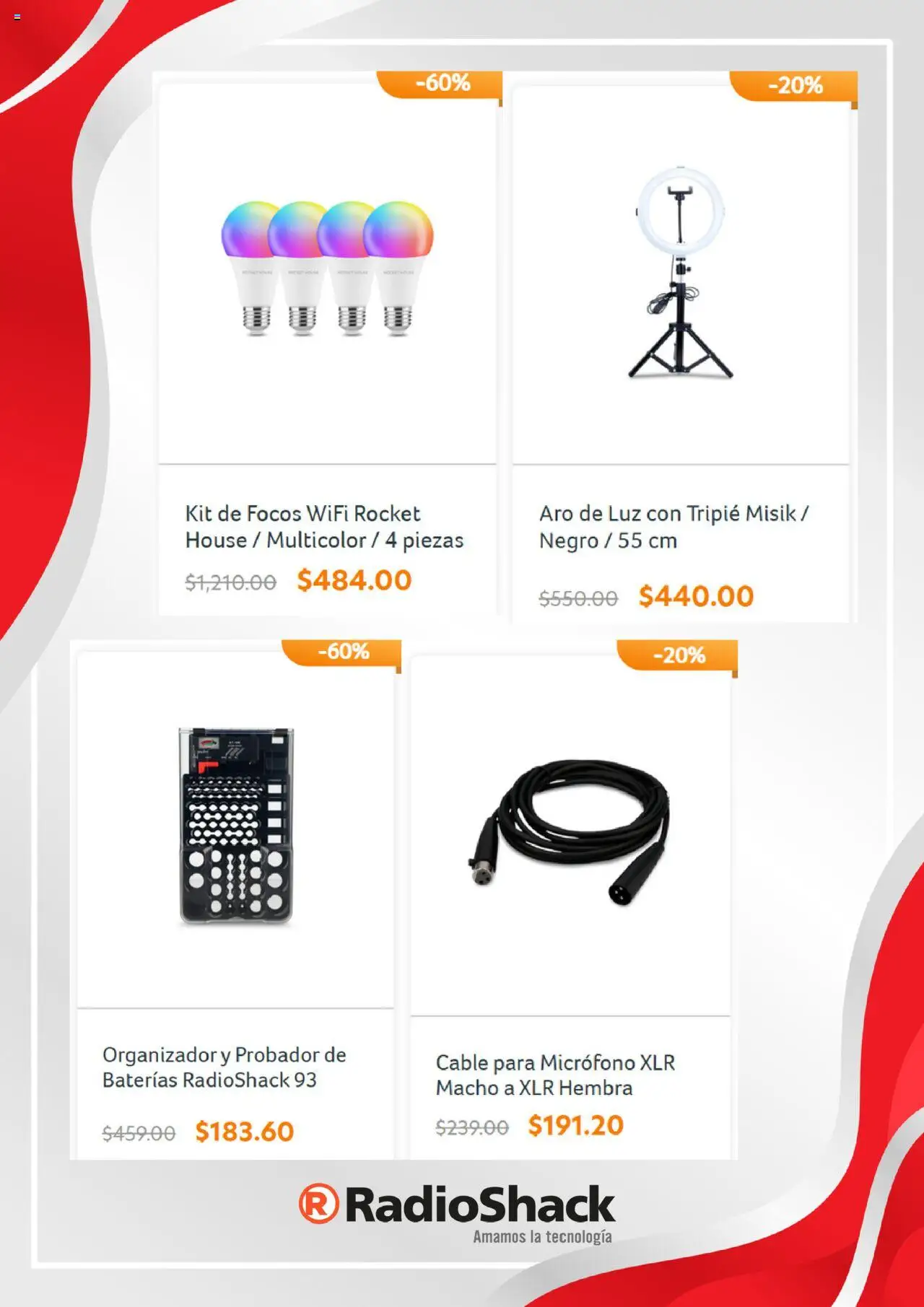 Nuevas ofertas de Radio Shack válidas en toda la República Mexicana desde el 01.08.2025. ¡Encuentra las mejores ofertas en Radio Shack - Catálogo! | Página: 4 | Productos: Cable, Micrófono, Organizador