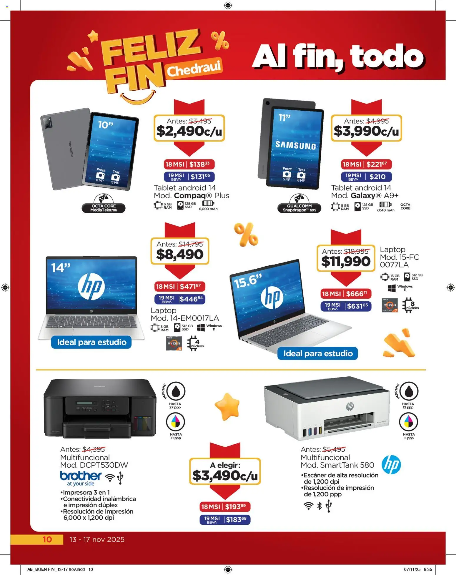Nuevas ofertas de Chedraui válidas en toda la República Mexicana desde el 13.11.2025. ¡Encuentra las mejores ofertas en Chedraui Buen Fin! | Página: 10 | Productos: Tablet