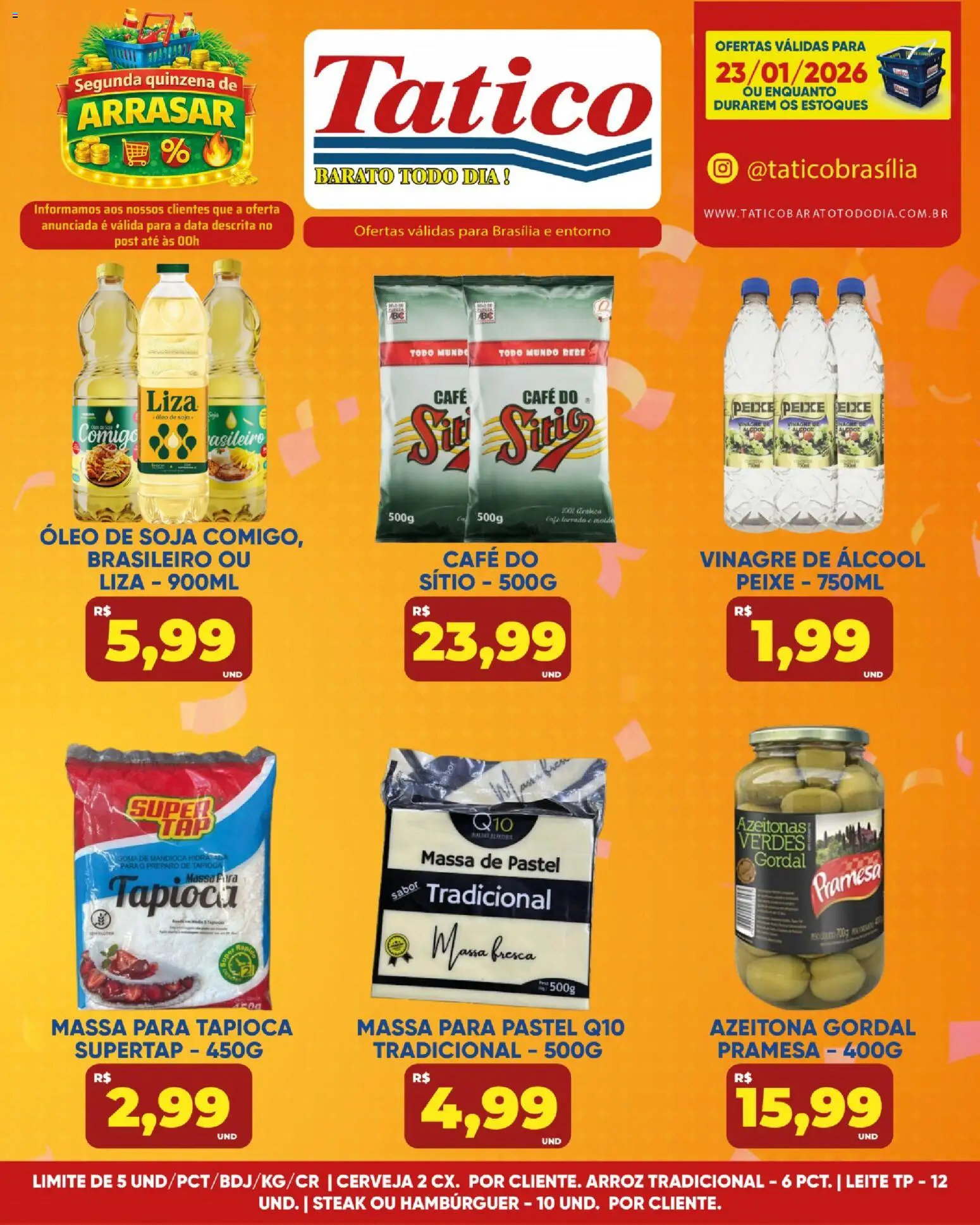 Tatico Folheto - válido de 23.01.2026 | Página: 2 | Produtos: Azeitonas, Vinagre, Leite, Café
