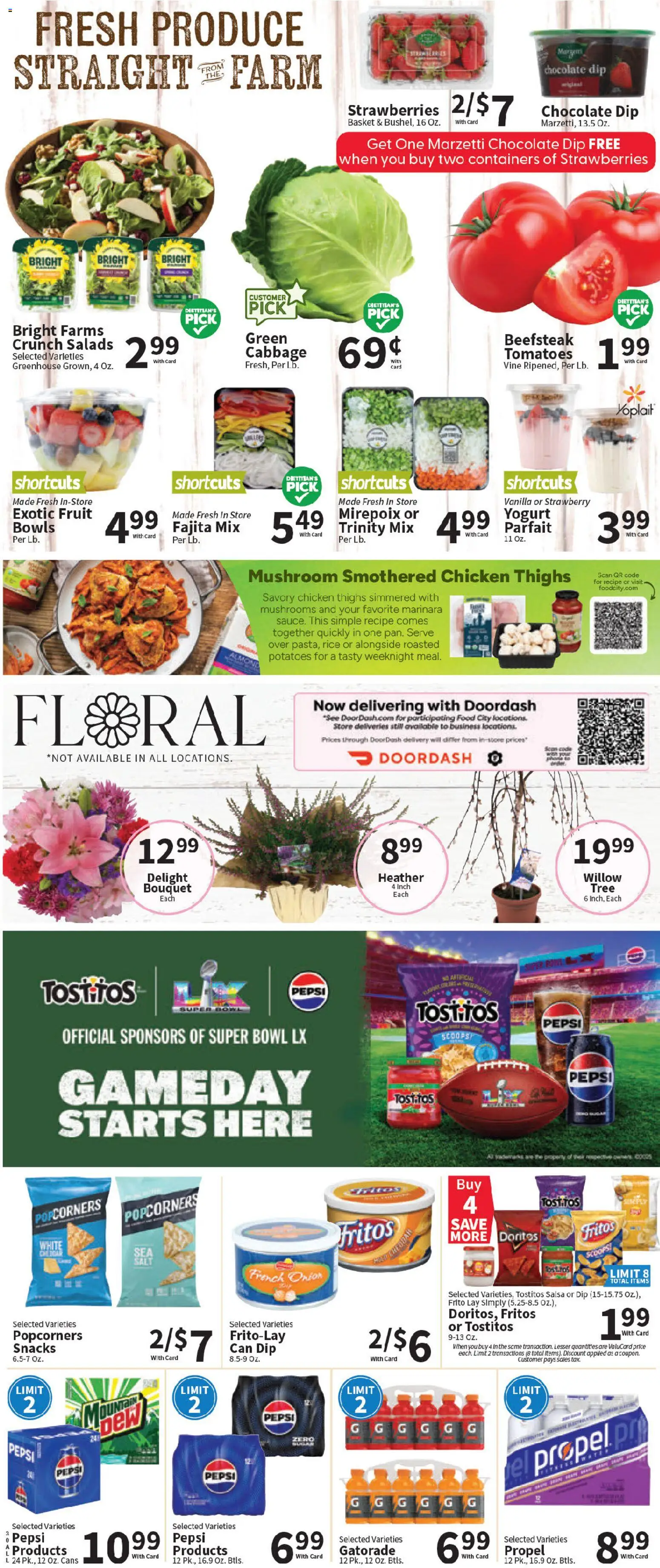 Food City Weekly Ad - valid from 28.01.2026 | Page: 5 | Products: Basket, Yogurt, Tomatoes, Potatoes