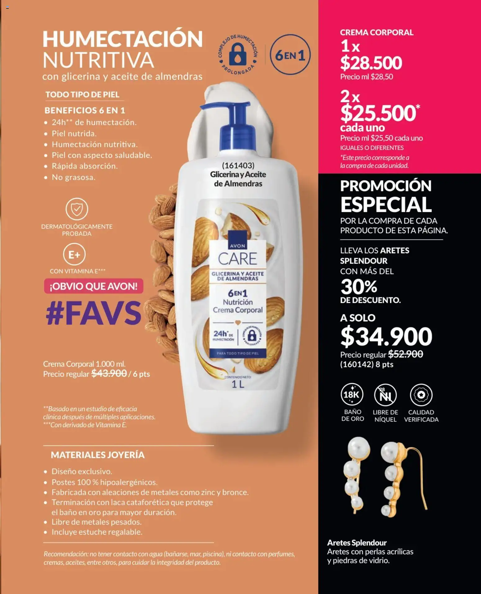 Avon revista - valida desde el 25.02.2026 | Página: 139 | Productos: Almendras, Crema, Aretes, Aceite