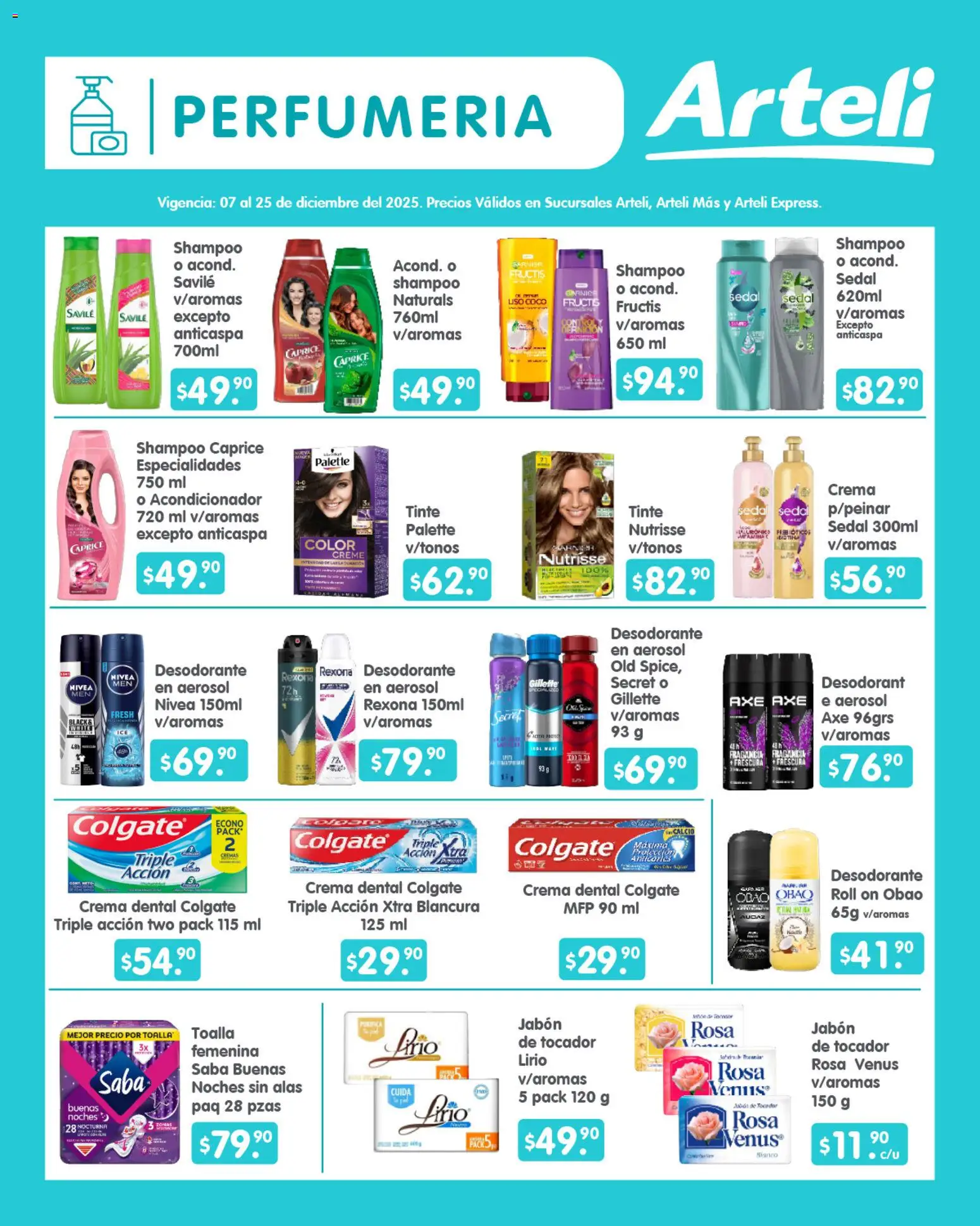 Nuevas ofertas de Arteli válidas en toda la República Mexicana desde el 07.12.2025. ¡Encuentra las mejores ofertas en Arteli folleto Quincenal! | Página: 13 | Productos: Crema, Toalla, Fragancia, Jabón