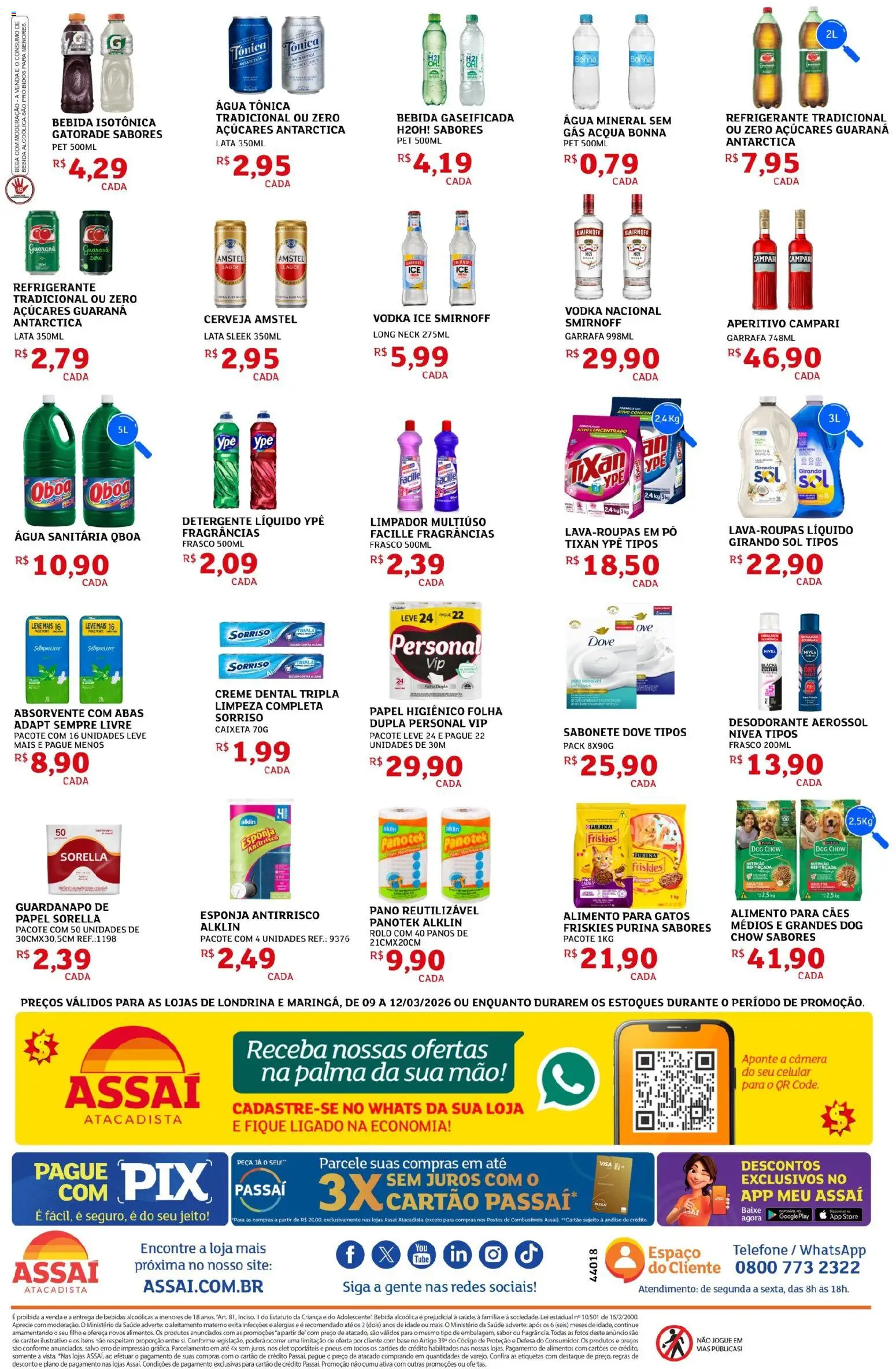 Assaí Atacadista Folheto - válido de 09.03.2026 | Página: 2 | Produtos: Celular, Girando sol, Creme, Câmera