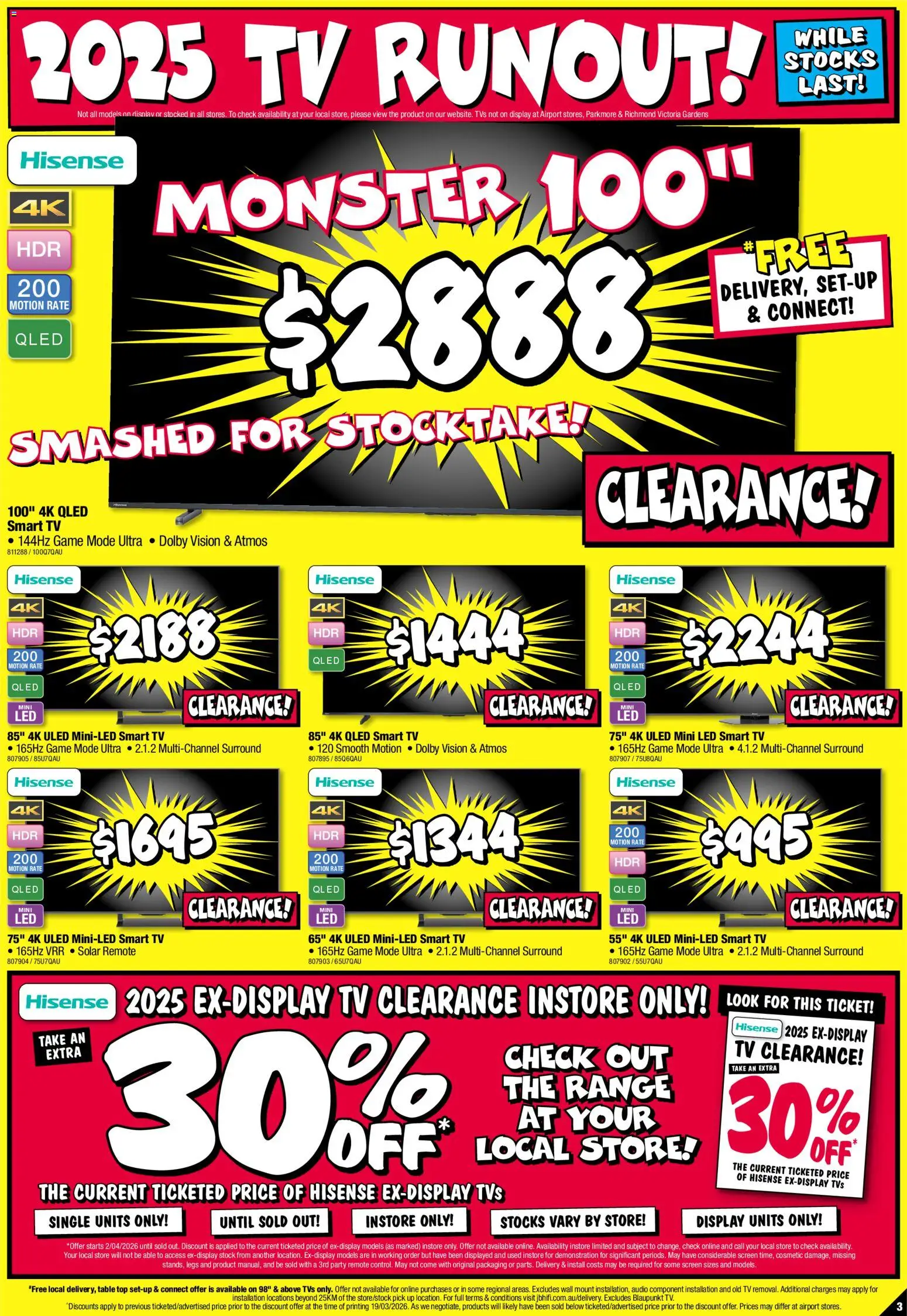 JB Hi-Fi catalogue - valid from 02.04.2026 | Page: 3 | Products: Table, Tv, Audio, Smart tv