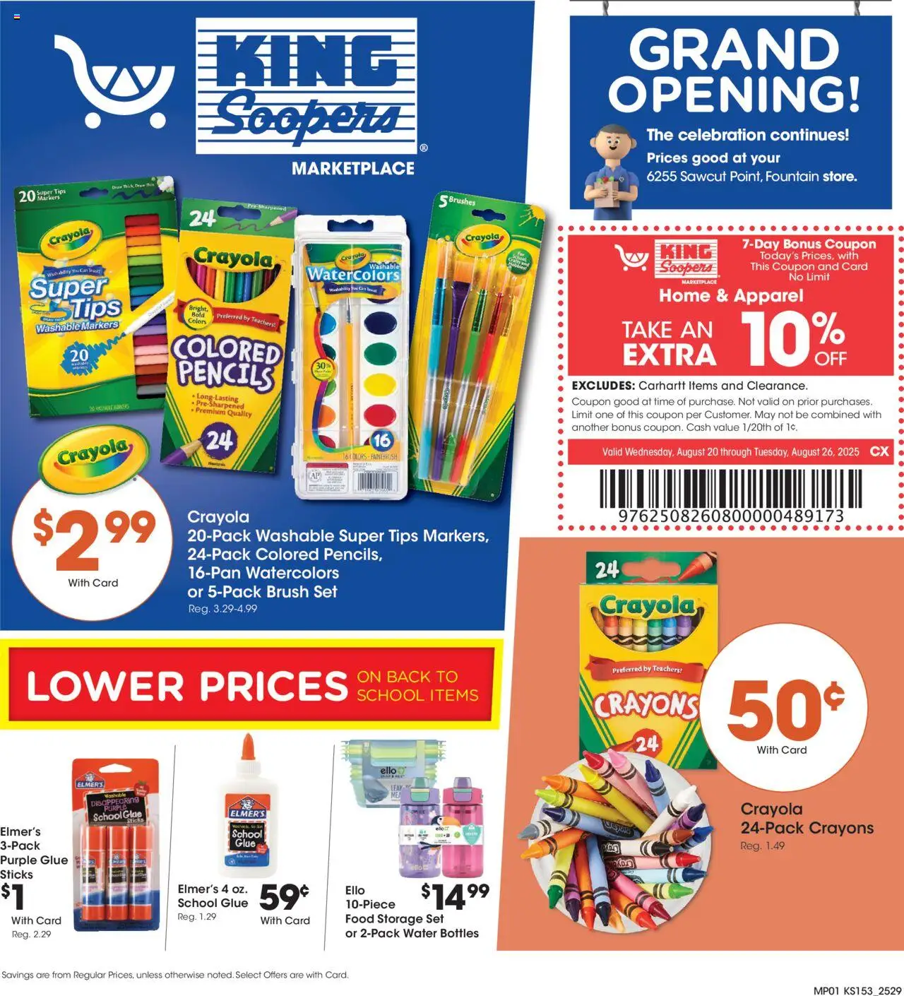 King Soopers Home & Apparel - valid from 20.08.2025 | Page: 1 | Products: Brushes, Brush, Water