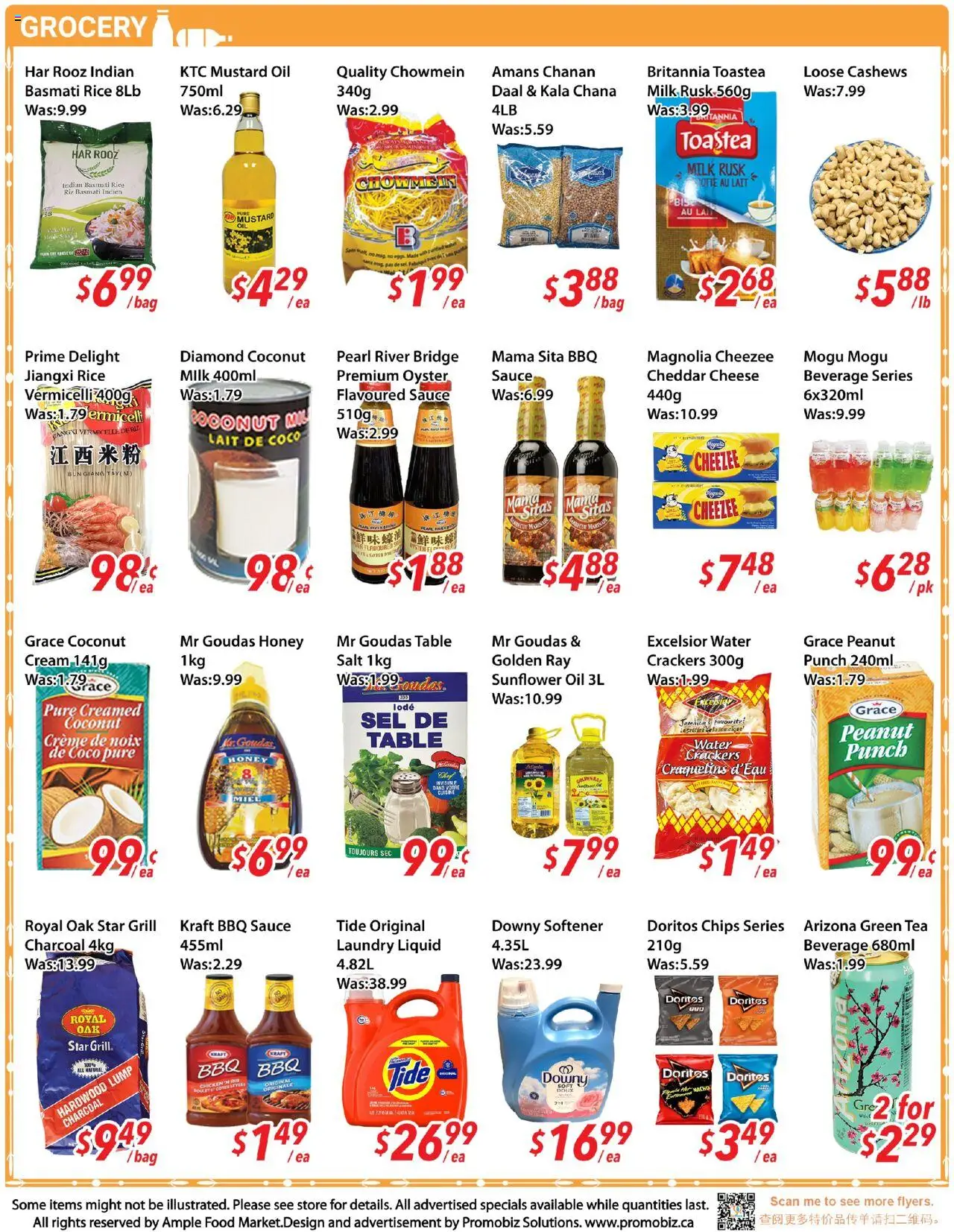Ample Food Market flyer valid from 01.08.2025 | Page: 3 | Products: Chips, Cream, Grill, Milk