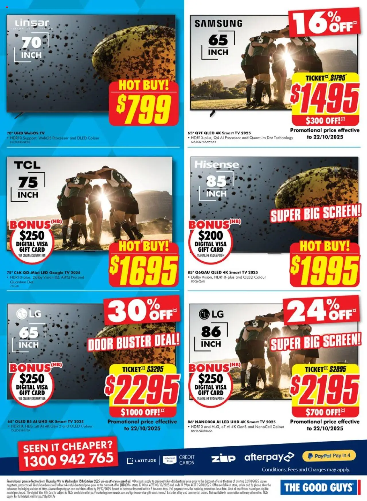 The Good Guys catalogue - valid from 08.10.2025 | Page: 2 | Products: Door, Digital, Tv, Smart tv
