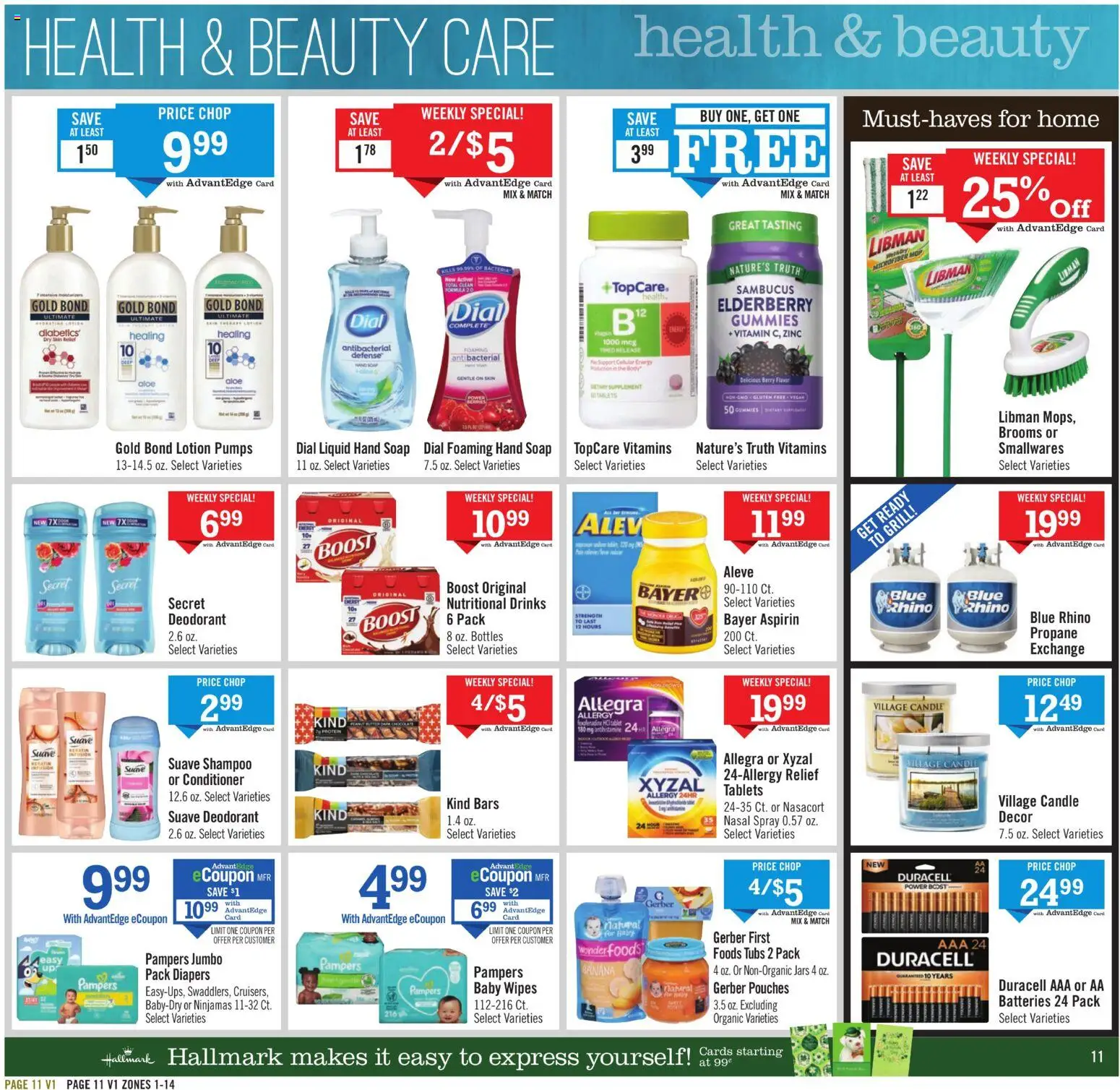 Price Chopper Weekly Ad - valid from 08.03.2026 | Page: 11 | Products: Vitamin, Zinc, Conditioner, Tablet