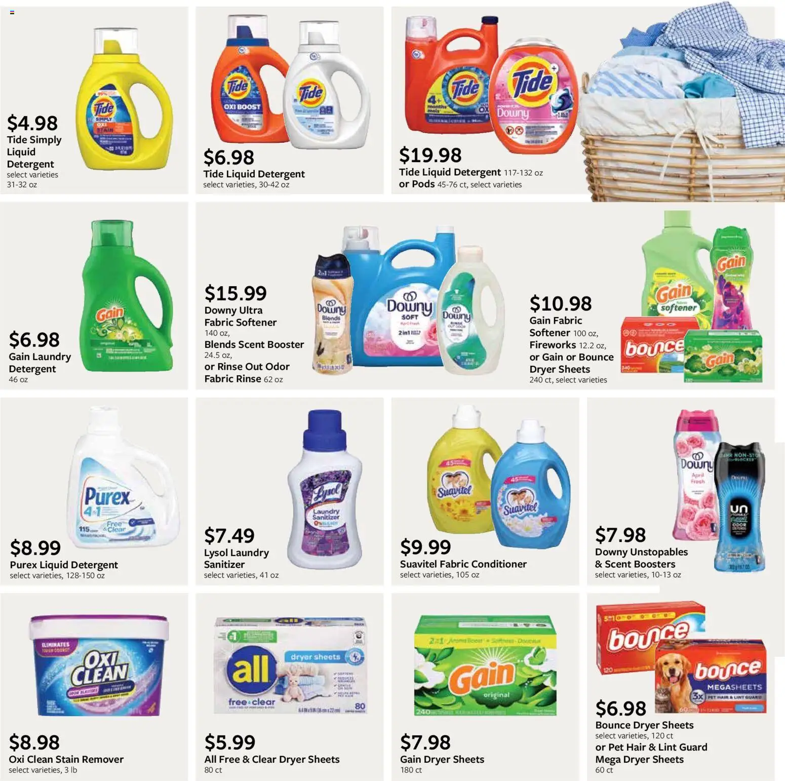 Fareway Monthly Ad - valid from 29.12.2025 | Page: 34 | Products: Conditioner, Fabric softener, Stain remover, Dryer