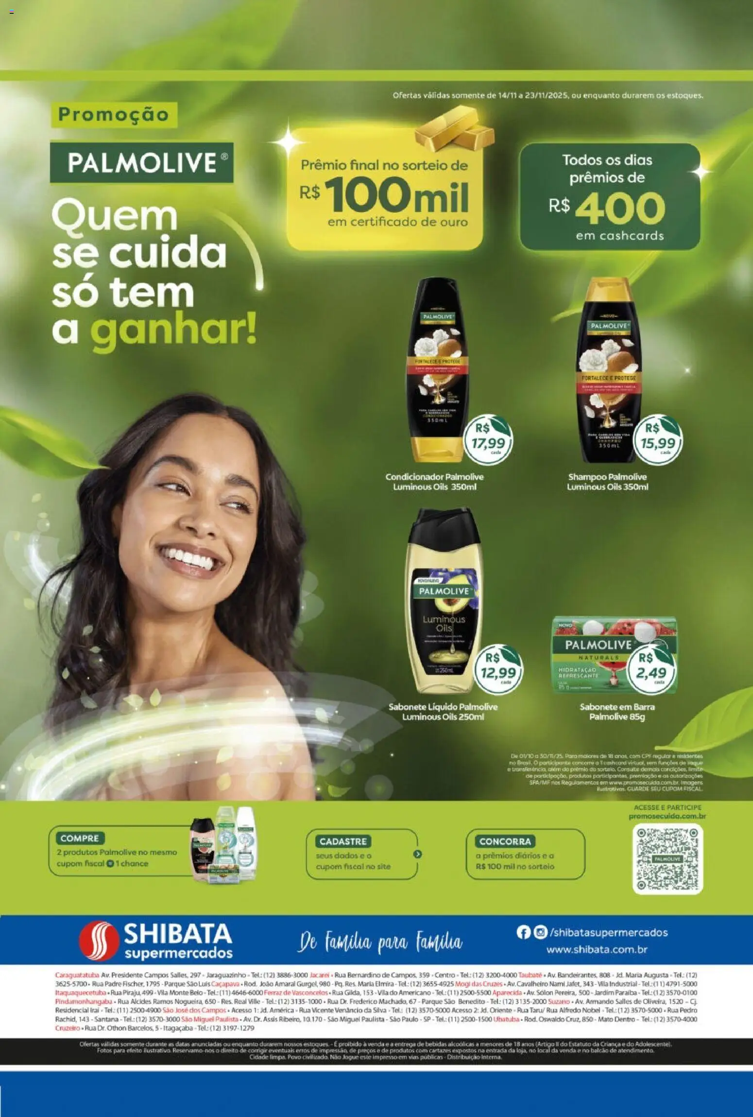 Shibata Folheto - válido de 14.11.2025 | Página: 2 | Produtos: Shampoo, Condicionador, Sabonete, Sabonete líquido