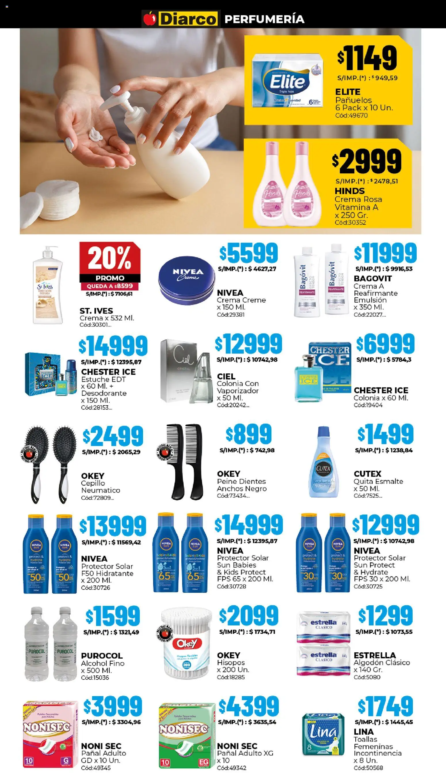 Diarco - Ofertas Interior │ válido desde el 15.12.2025 | Página: 16 | Productos: Algodón, Peine, Cepillo, Protector solar
