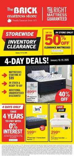 Preview of The Brick - Brick Mattress Store from shop The Brick valid from 13.01.2026