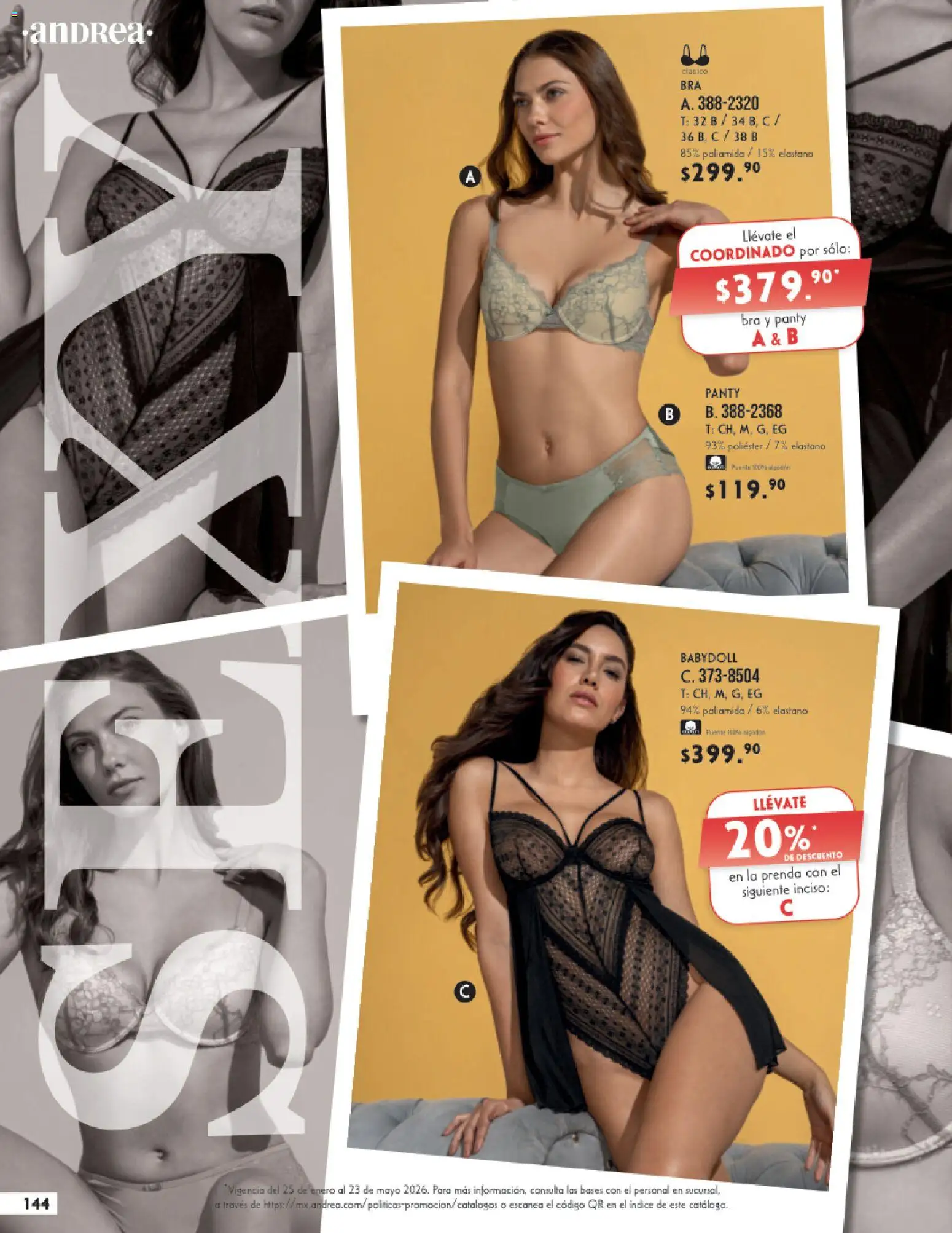 Nuevas ofertas de Andrea válidas en toda la República Mexicana desde el 25.01.2026. ¡Encuentra las mejores ofertas en Andrea catálogo Lencería & vestir interior! | Página: 40