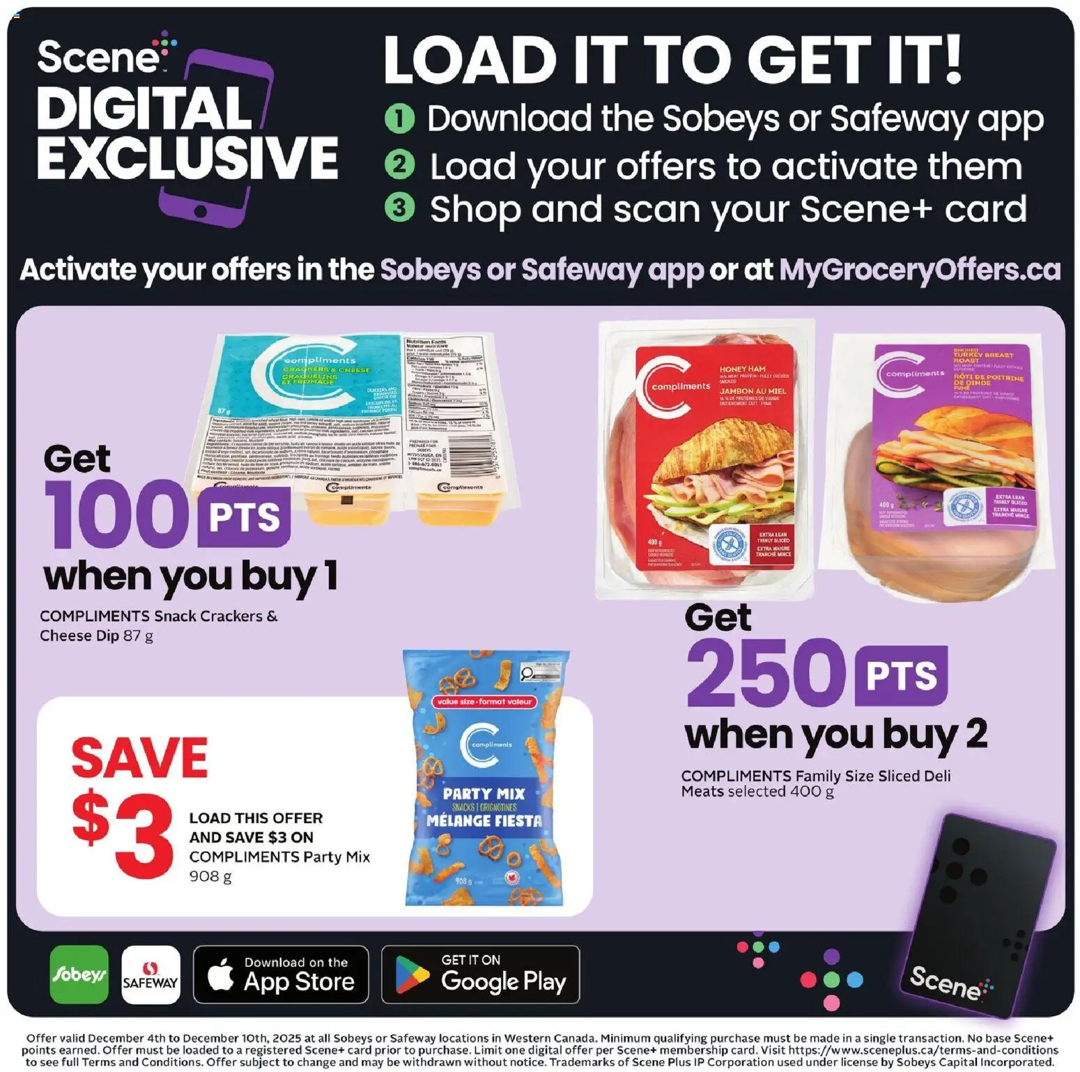 Safeway flyer valid from 04.12.2025 | Page: 13 | Products: Turkey, Cheese, Ham