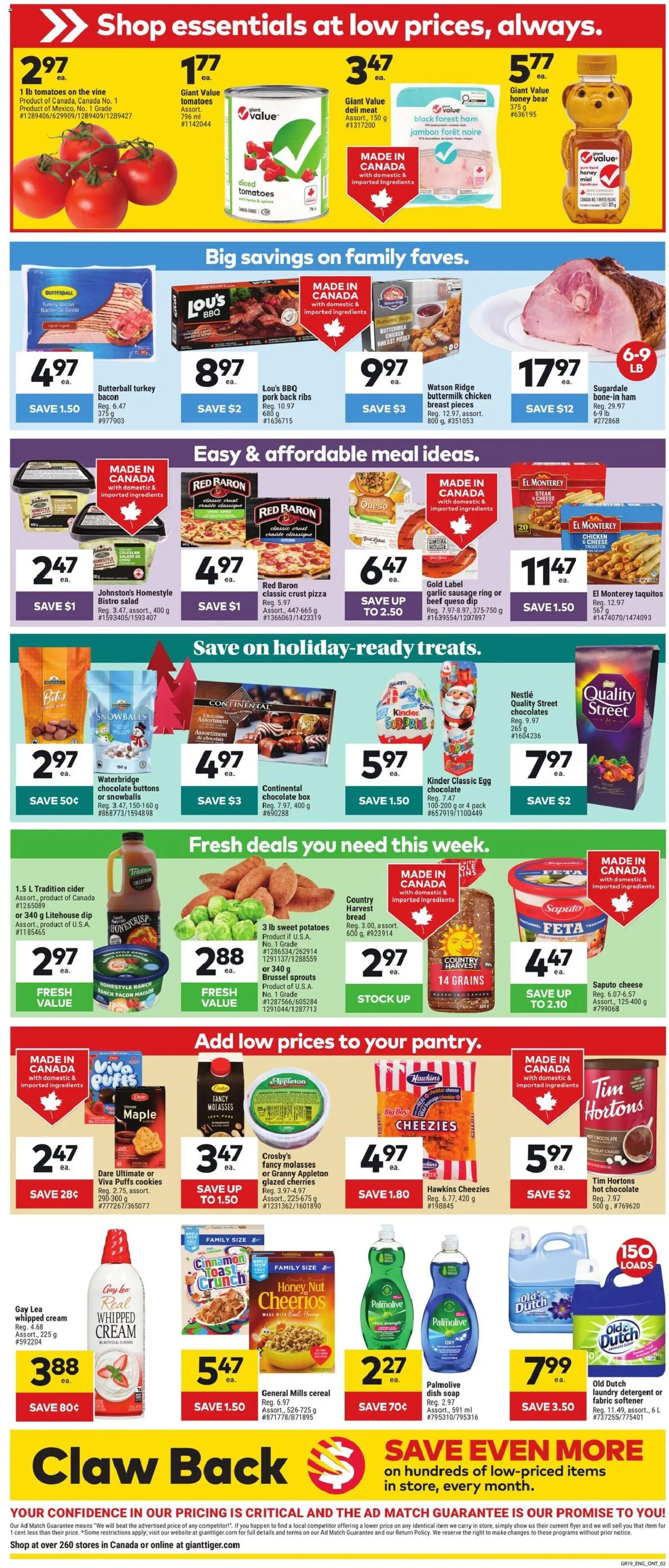 Giant Tiger flyer valid from 10.12.2025 | Page: 2 | Products: Cream, Cookies, Salad, Chocolate