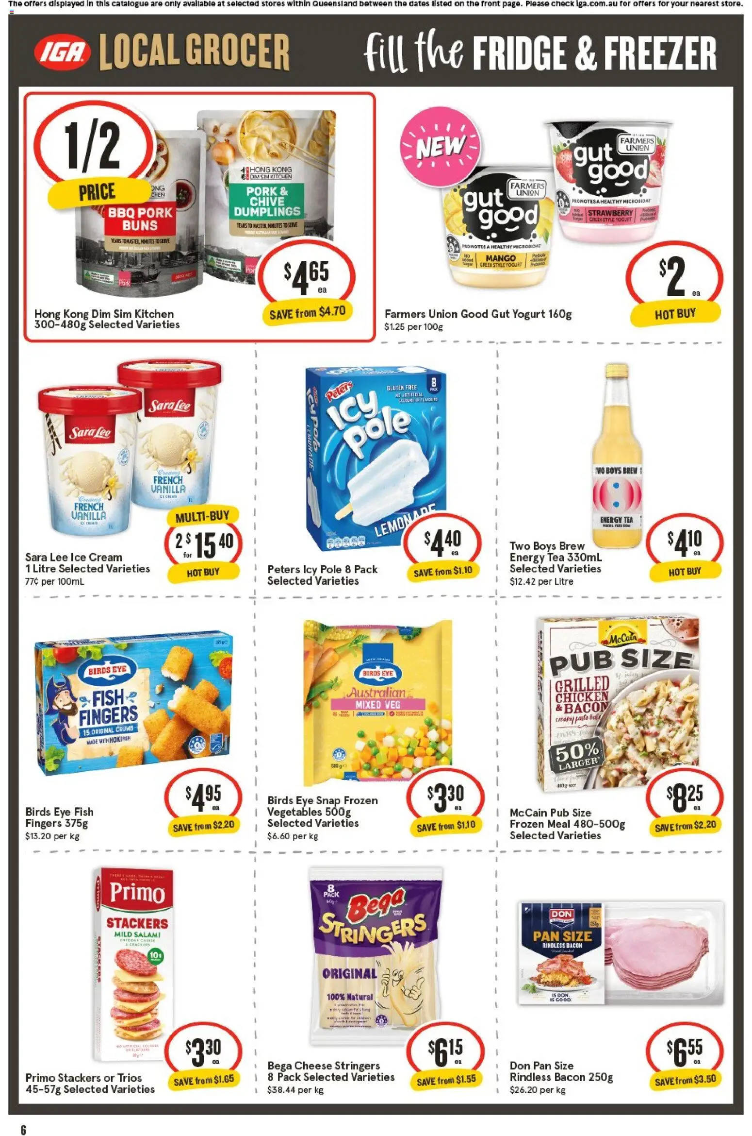 IGA catalogue - valid from 08.04.2026 | Page: 6 | Products: Crackers, Energy drink, Sugar, Bag