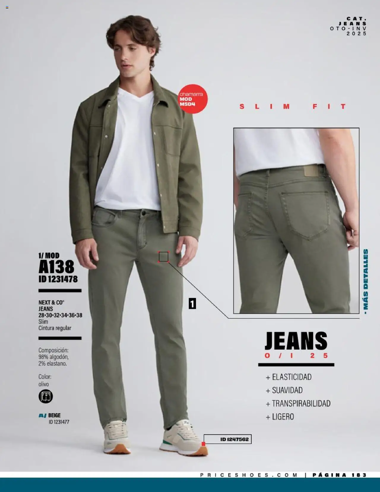 Nuevas ofertas de Price Shoes válidas en toda la República Mexicana desde el 05.08.2025. ¡Encuentra las mejores ofertas en Price Shoes - Catálogo Jeans ! | Página: 183 | Productos: Chamarra