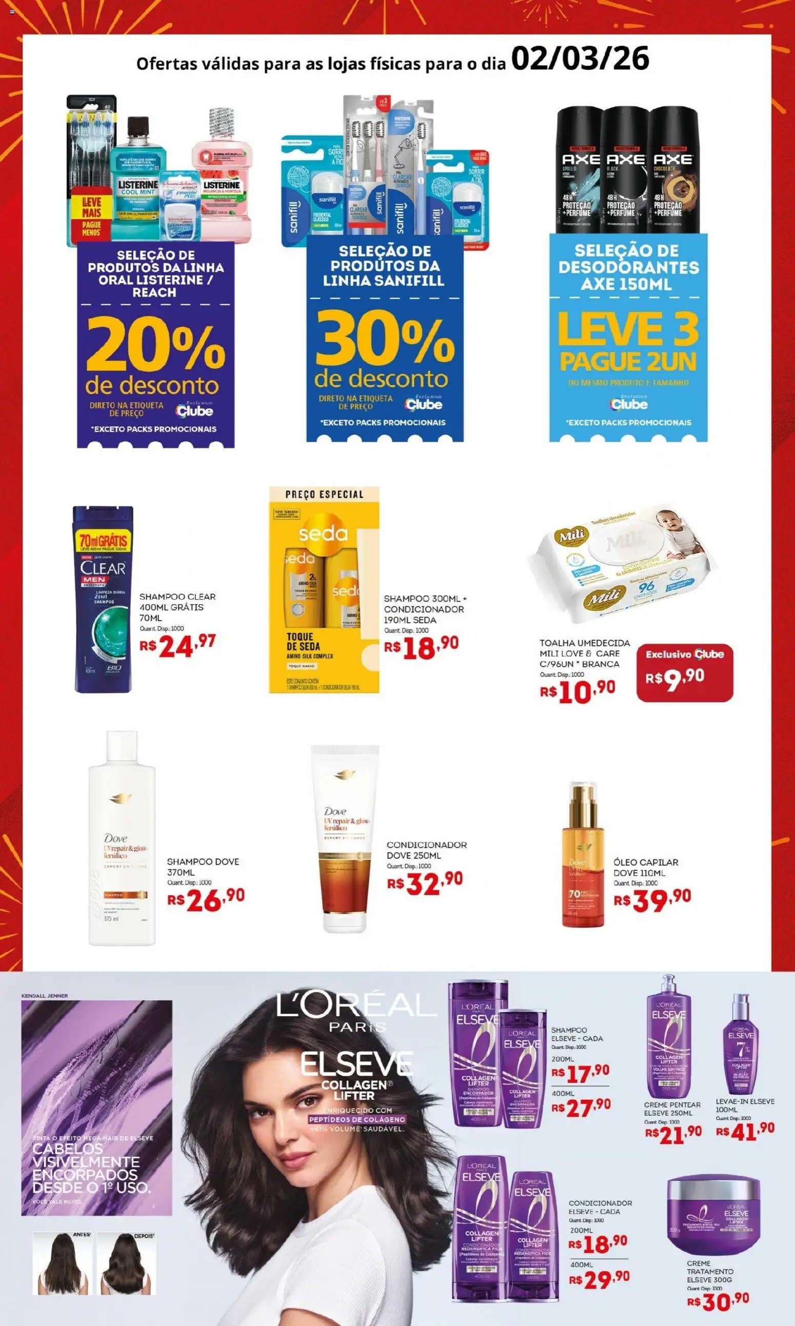 Bistek Supermercados Folheto - válido de 02.03.2026 | Página: 2 | Produtos: Colágeno, Óleo, Creme, Toalha umedecida