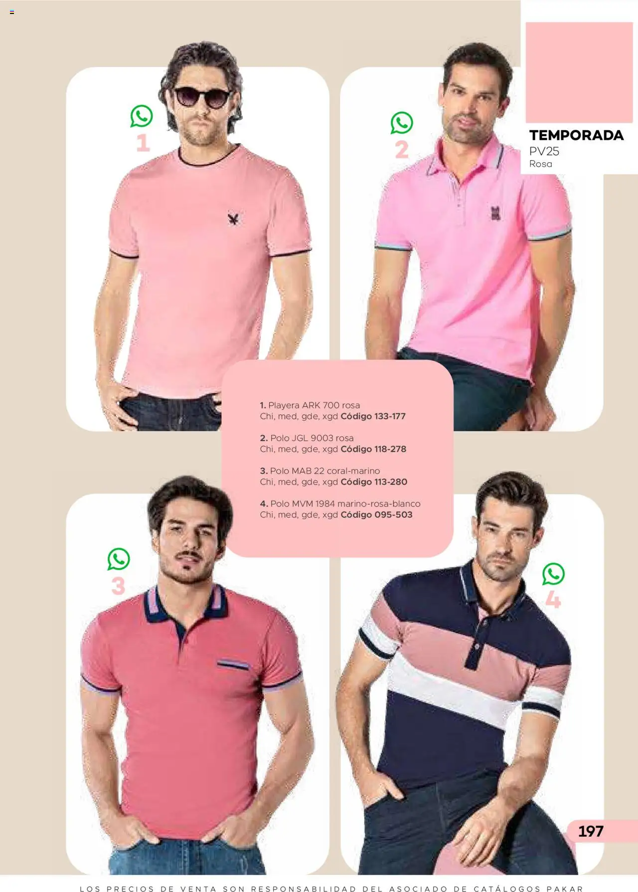 Nuevas ofertas de SC Pakar válidas en toda la República Mexicana desde el 31.01.2025. ¡Encuentra las mejores ofertas en SC Pakar catálogo Ropa! | Página: 197 | Productos: Playera