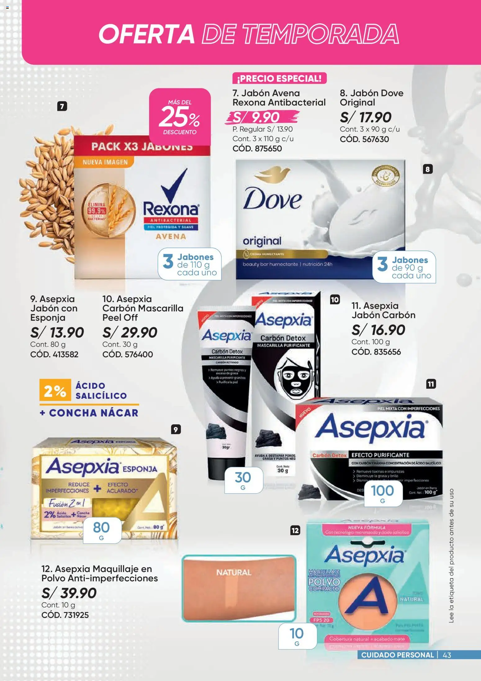 Catálogo Azzorti válido desde 26.01.2026 | Página: 43 | Productos: Esponja, Jabón, Avena, Polvo