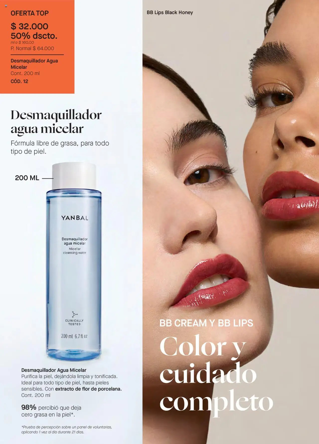 Yanbal revista - valida desde el 24.05.2025 | Página: 46 | Productos: Agua, Agua micelar, Sobre, Top