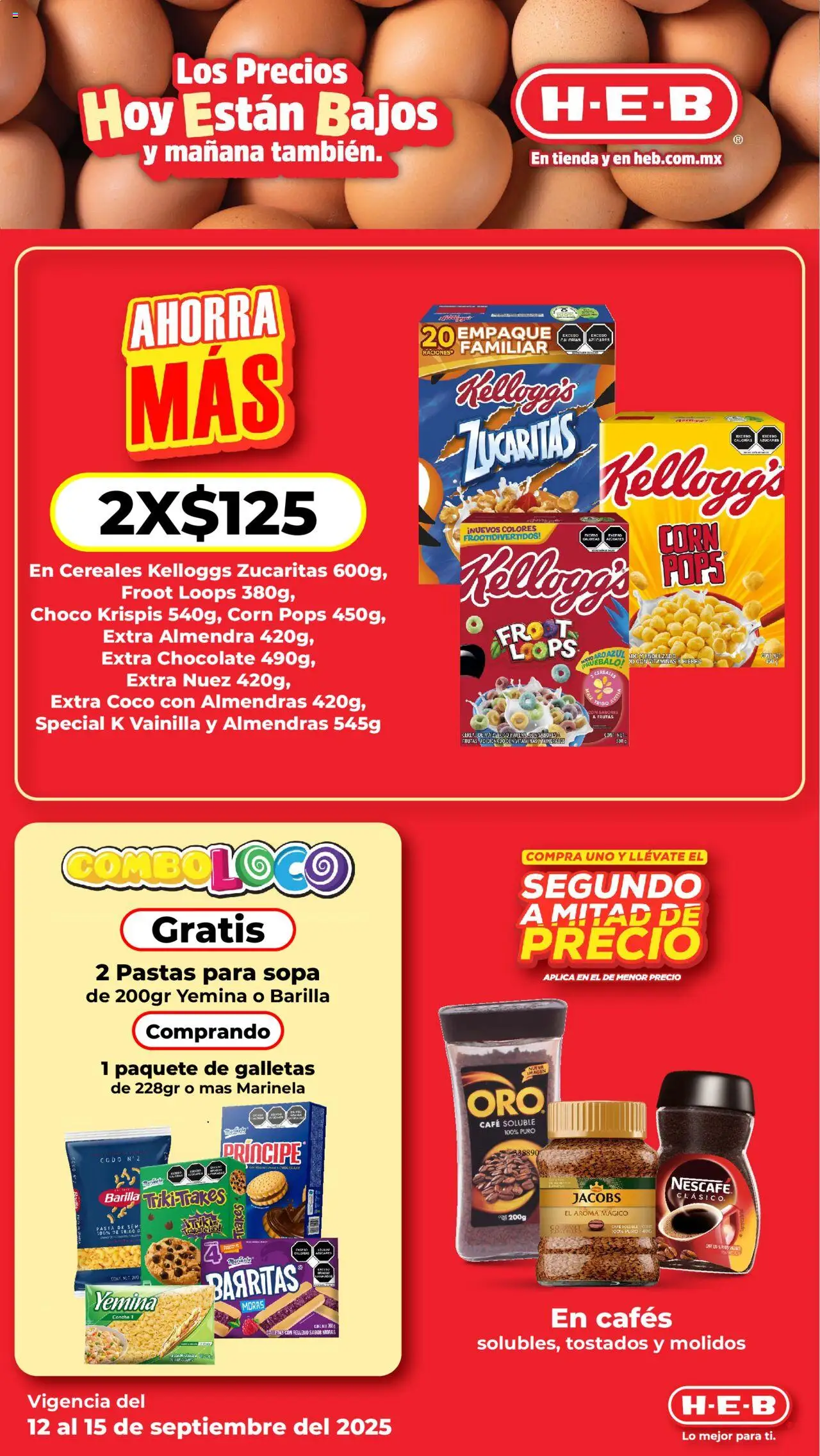 Nuevas ofertas de H-E-B válidas en toda la República Mexicana desde el 12.09.2025. ¡Encuentra las mejores ofertas en H-E-B - Folleto! | Página: 10 | Productos: Almendras, Almendra, Cereales, Galletas