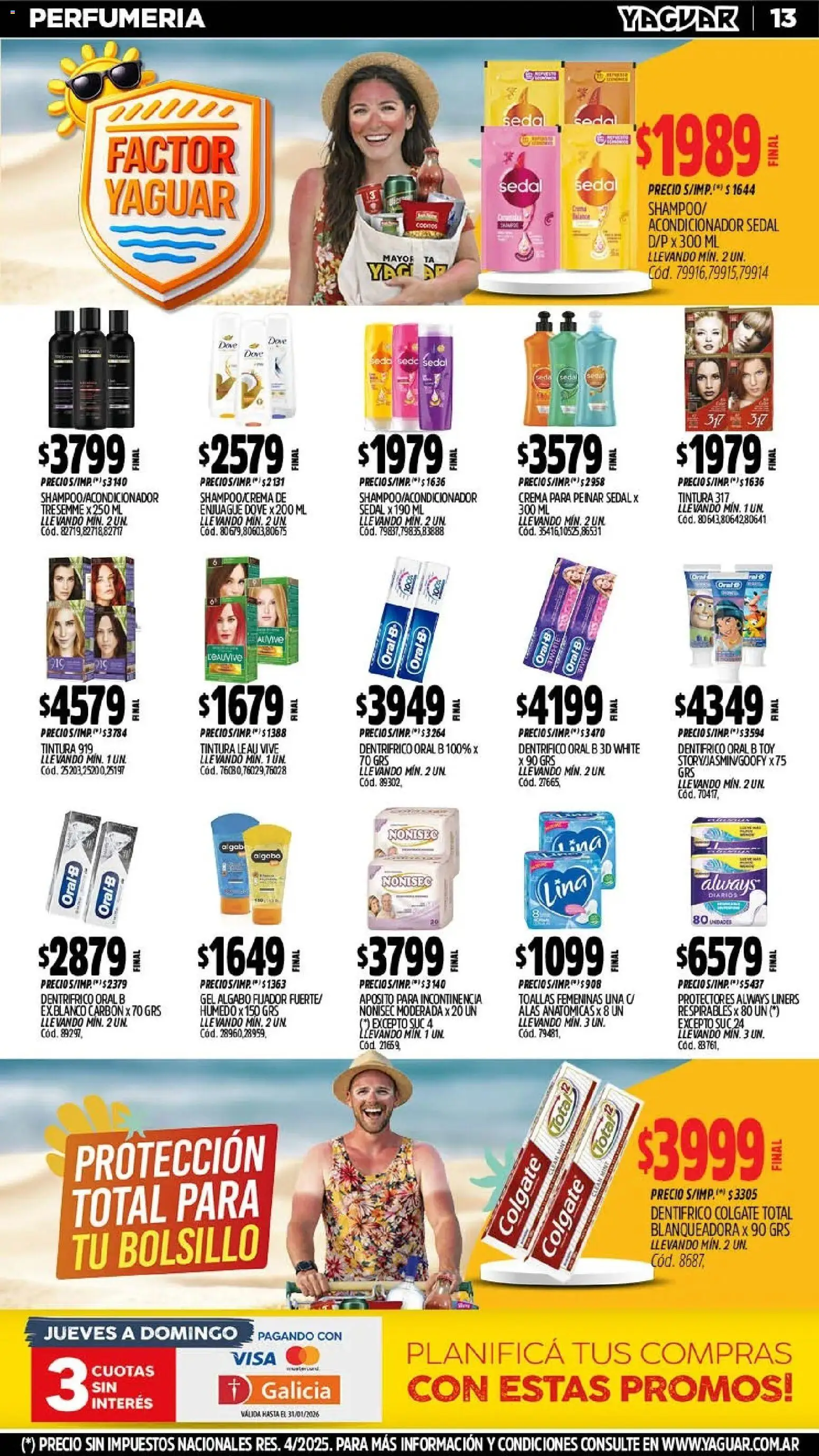 Yaguar catálogo │ válido desde el 26.01.2026 | Página: 13 | Productos: Toallas, Acondicionador, Fijador, Crema