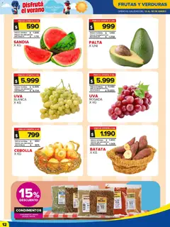 Vista previa Carrefour Maxi catálogo válido desde el 12.01.2026 | Página: 12 | Productos: Batata, Sandía, Arroz, Orégano