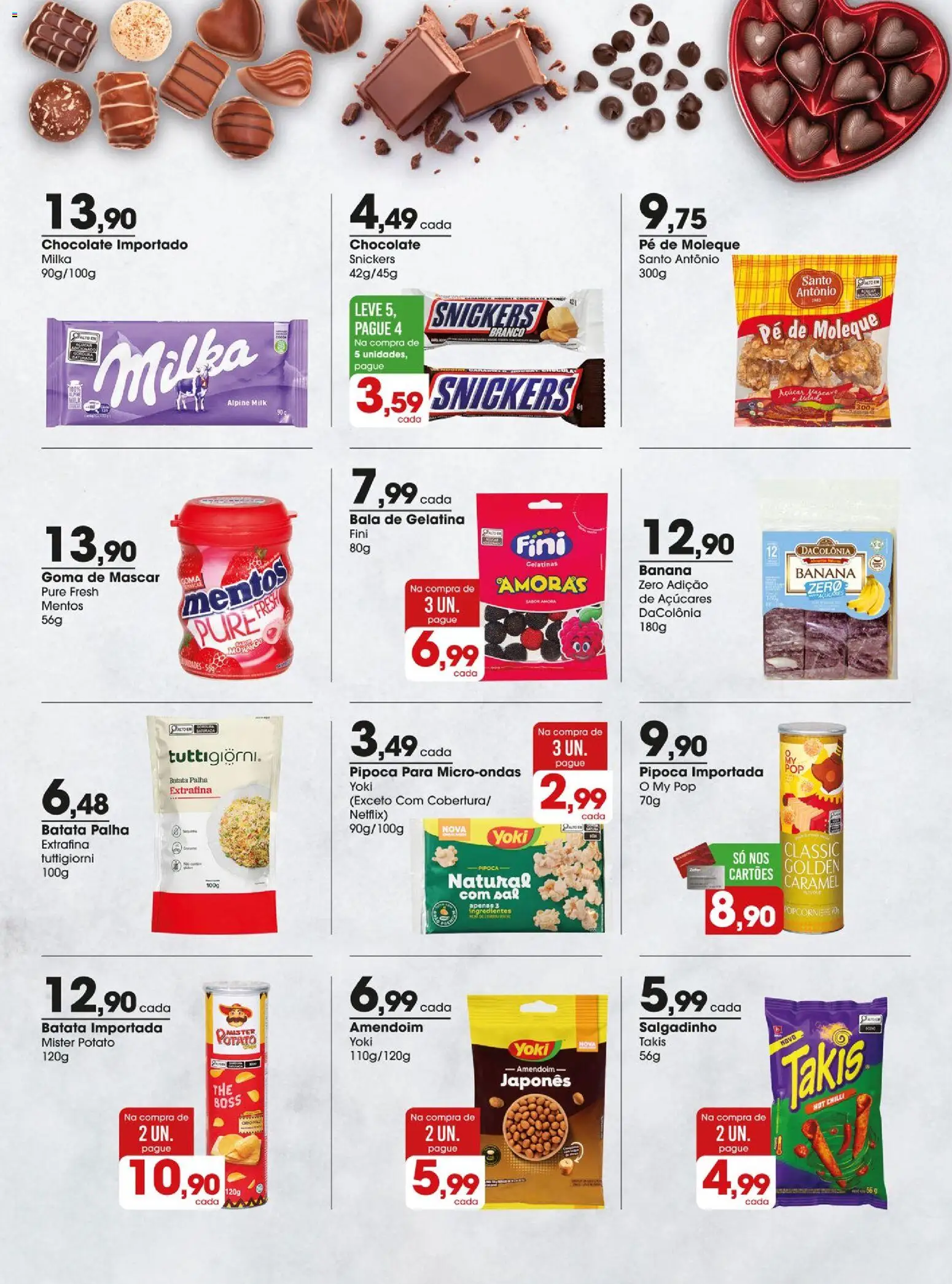 Zaffari Folheto - válido de 07.04.2026 | Página: 6 | Produtos: Chocolate, Batata, Bala, Pipoca